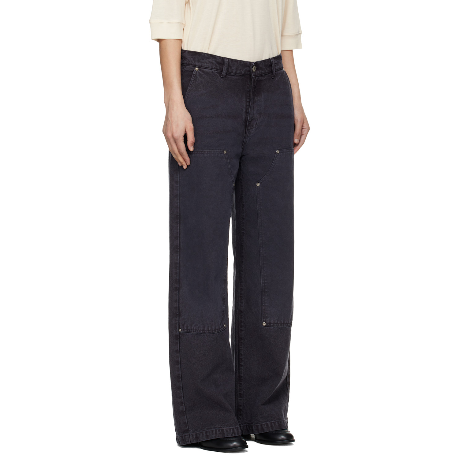  Mfpen Gray Double Knee Jeans 