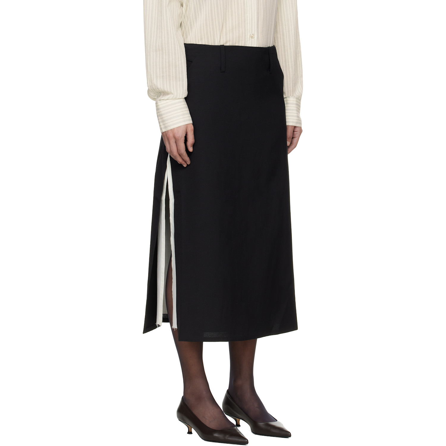  Mfpen Black Tab Midi Skirt 