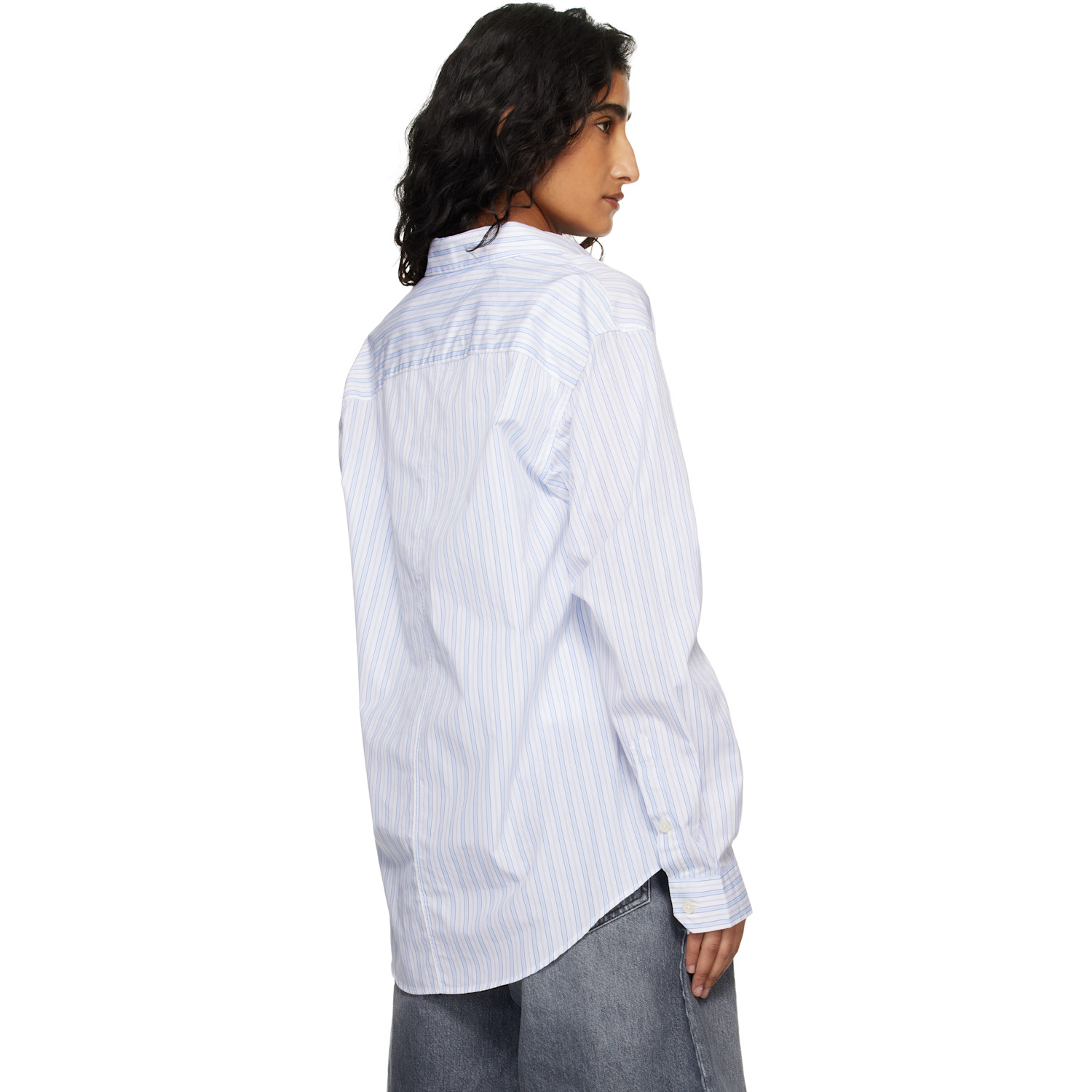  Mfpen White & Blue Evening Shirt 