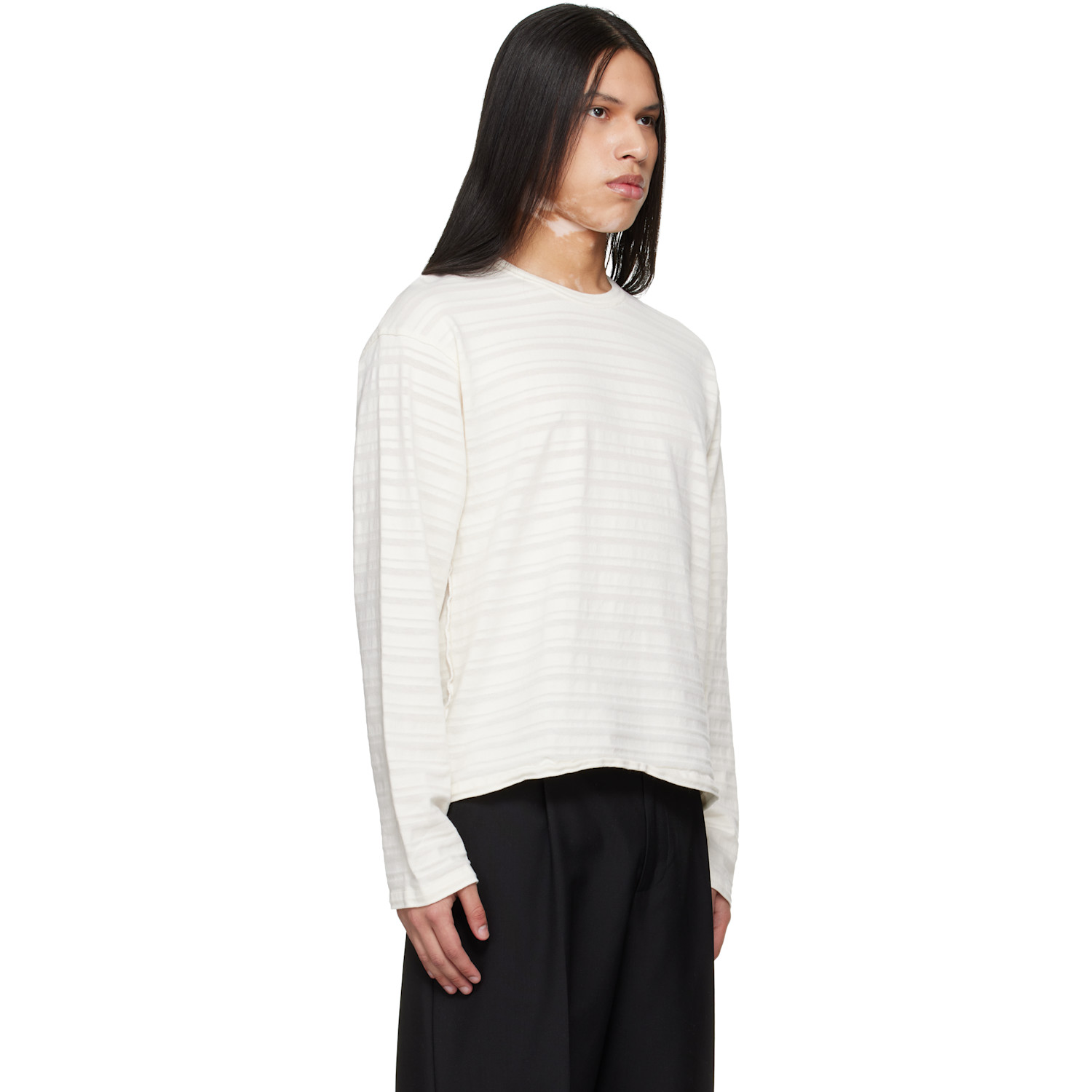  Mfpen Off-white Round Neck Sweater 