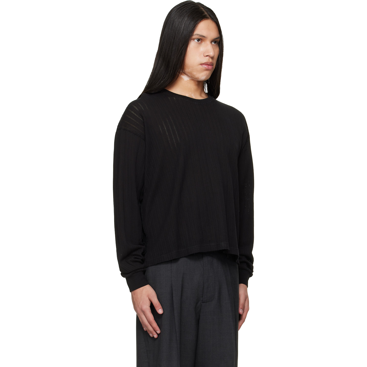  Mfpen Black Relaxed Ls T-shirt 