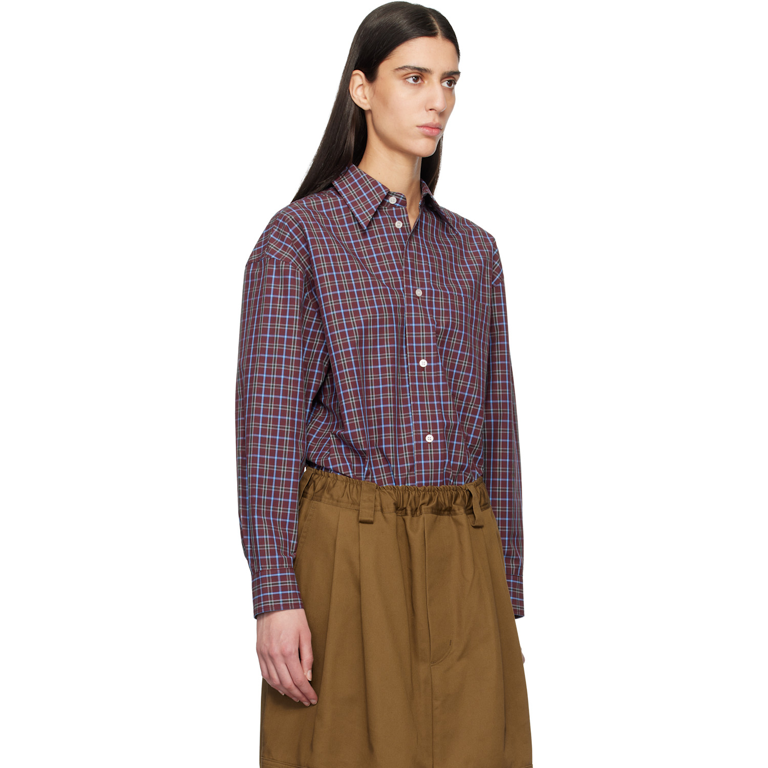  Meryll Rogge Burgundy Classic Shirt 