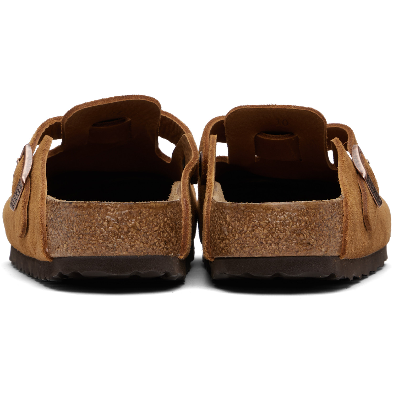  Birkenstock Tan Regular Boston Soft Footbed Slip-on Loafers 