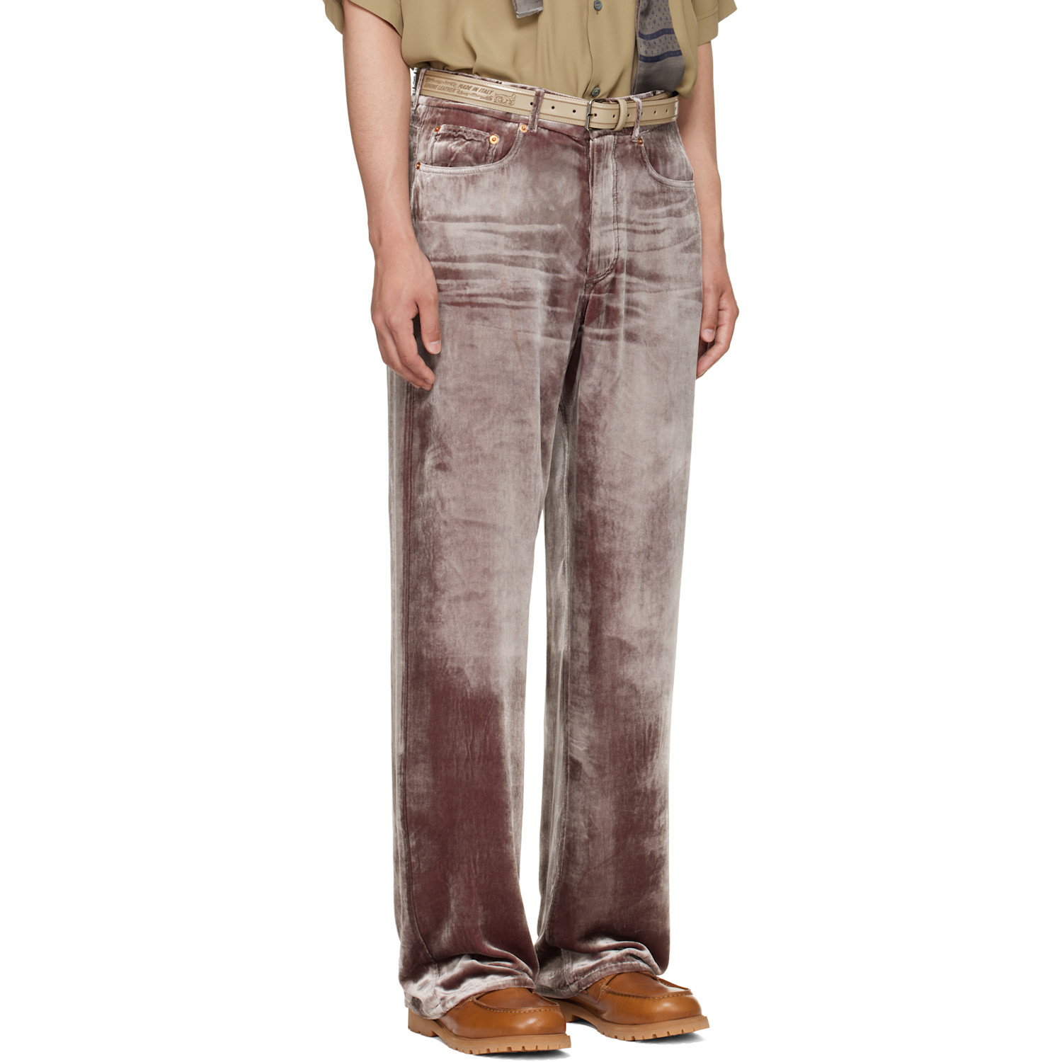  Magliano Pink Laser Flattone Silk Jeans 