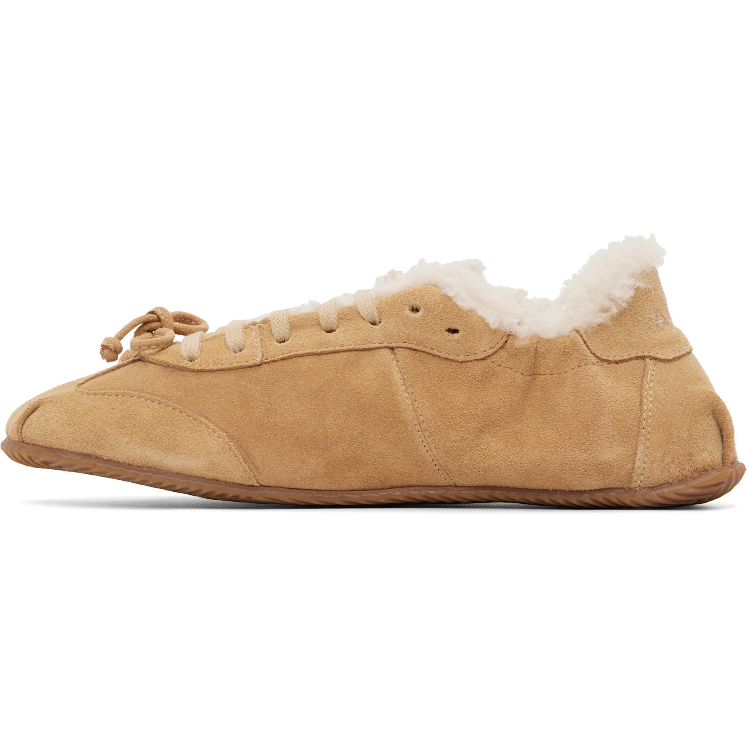  Abra Beige Ballerina Shearling Sneakers 