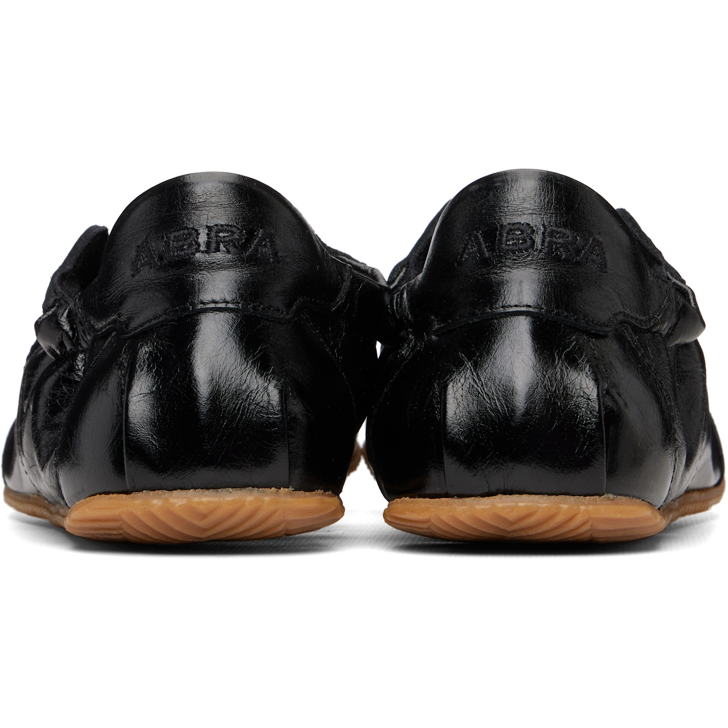  Abra Black Ballerina Leather Sneakers 