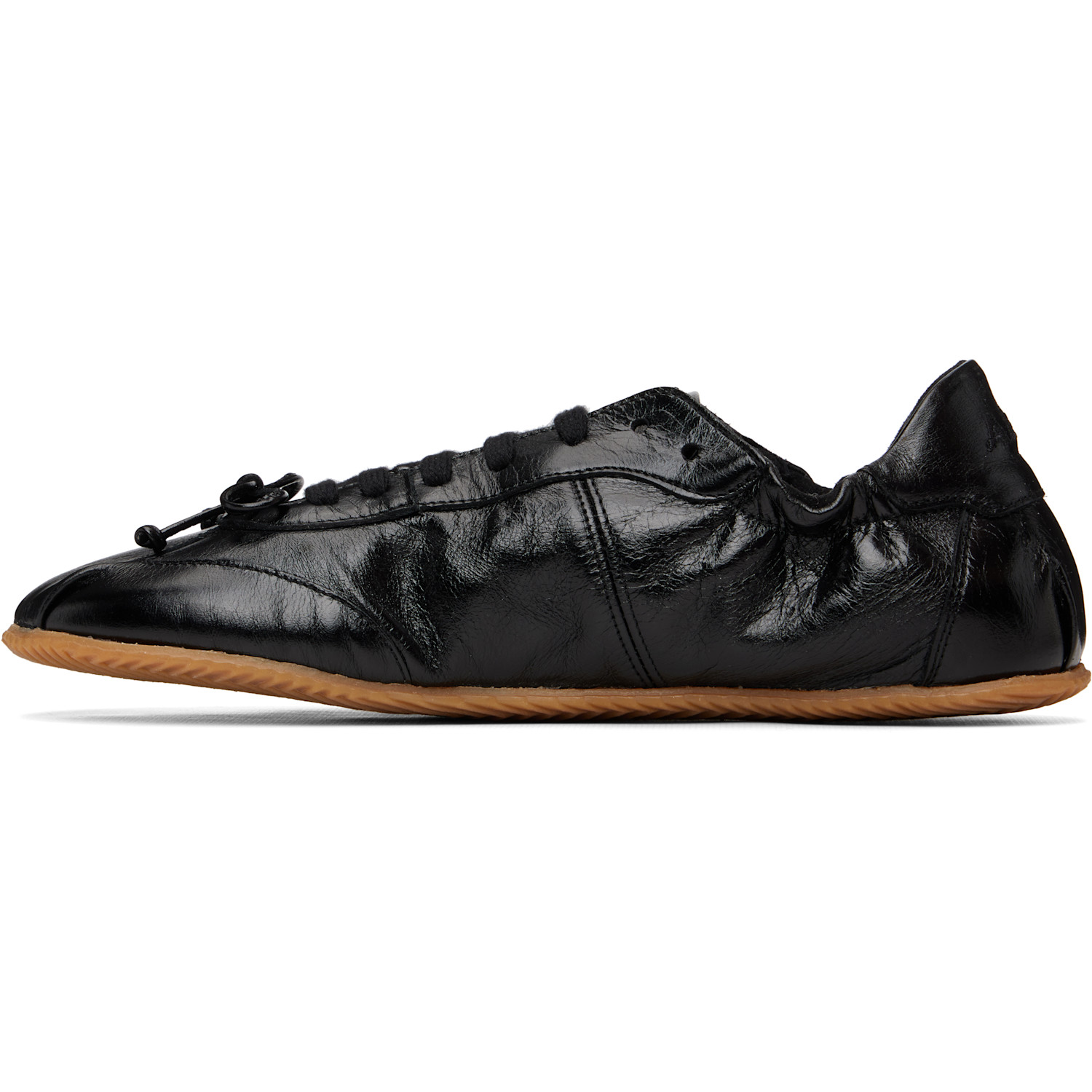  Abra Black Ballerina Leather Sneakers 