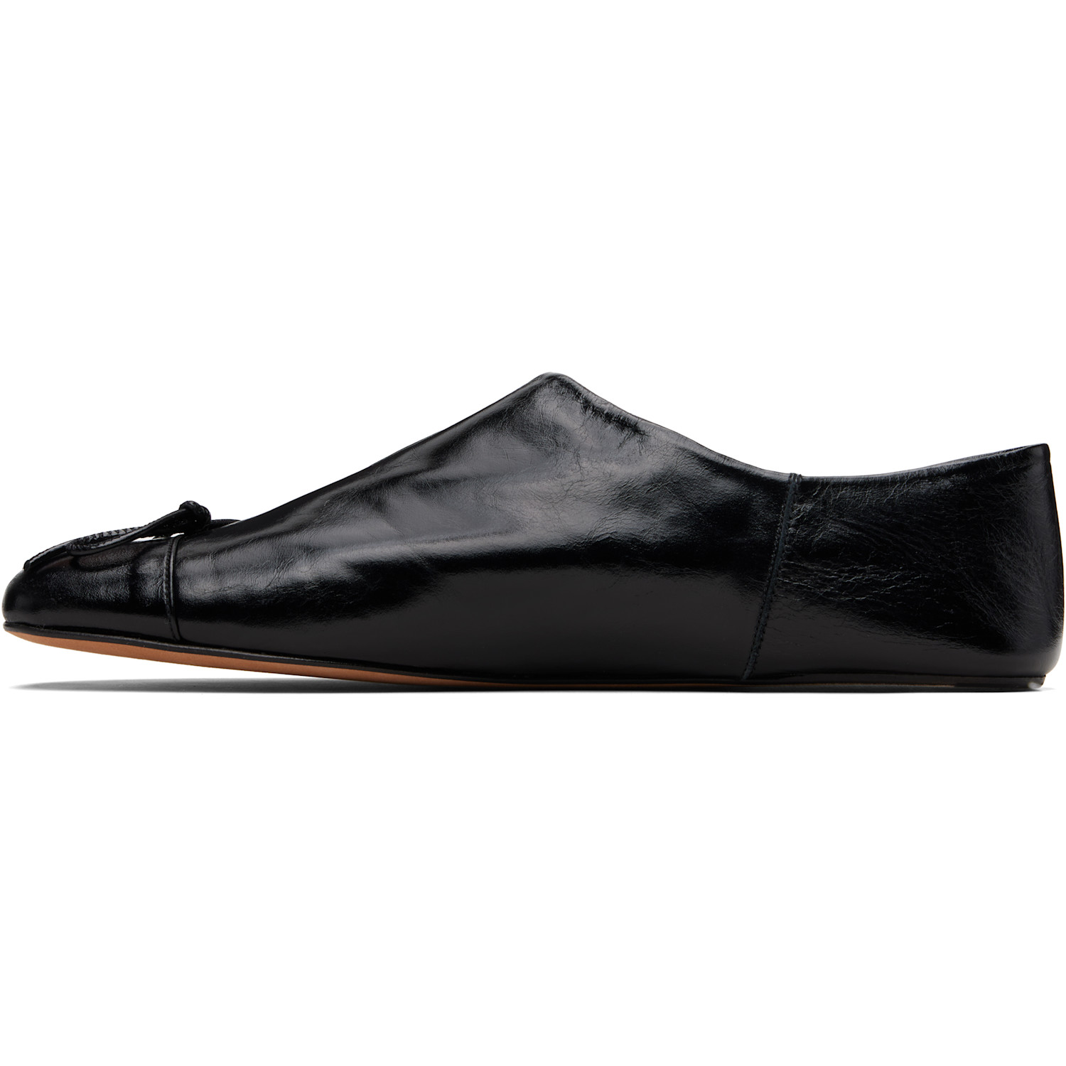  Abra Black Babouch Ballerina Flats 