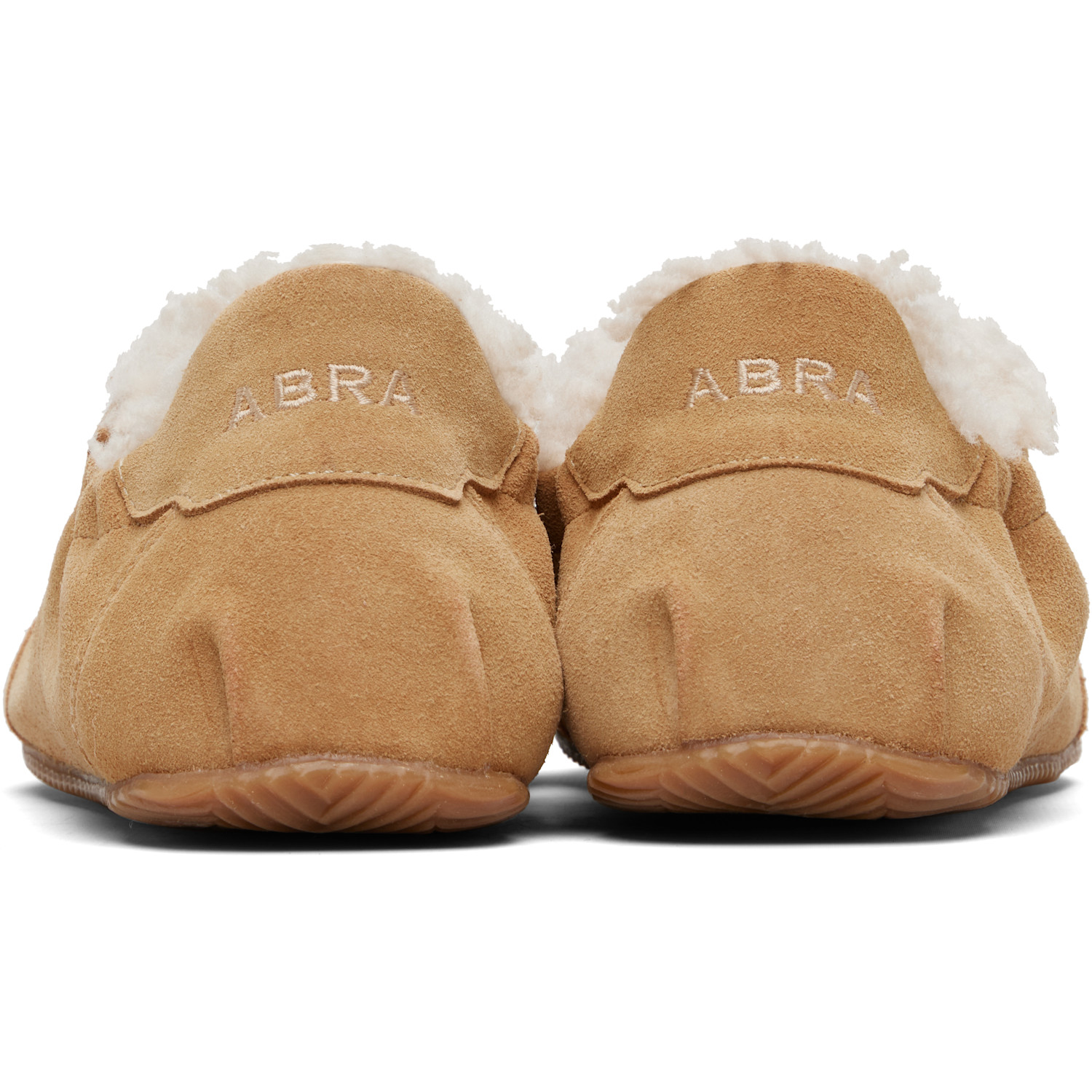  Abra Tan Shearling Ballerina Sneakers 