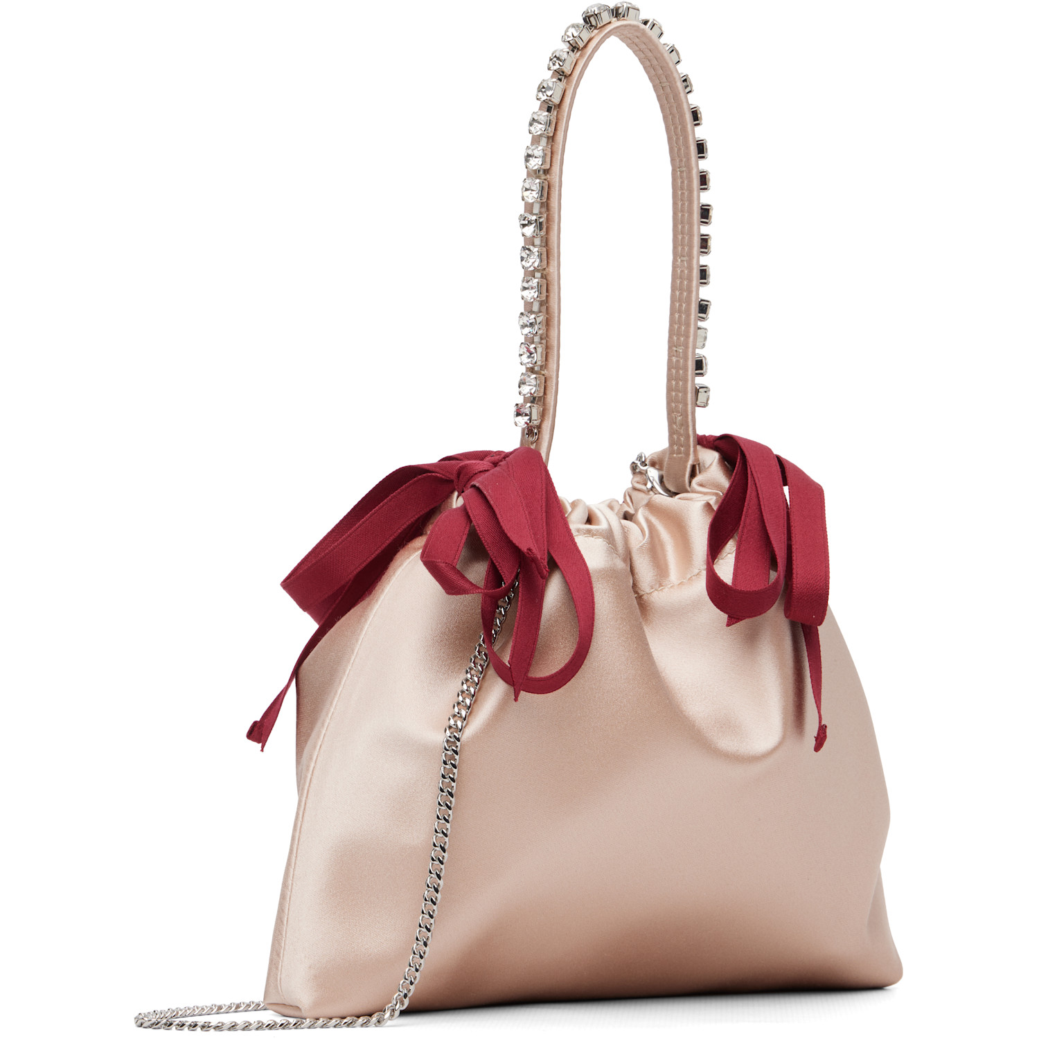  Jimmy Choo Pink Drawstring Mini Top Handle Bag 