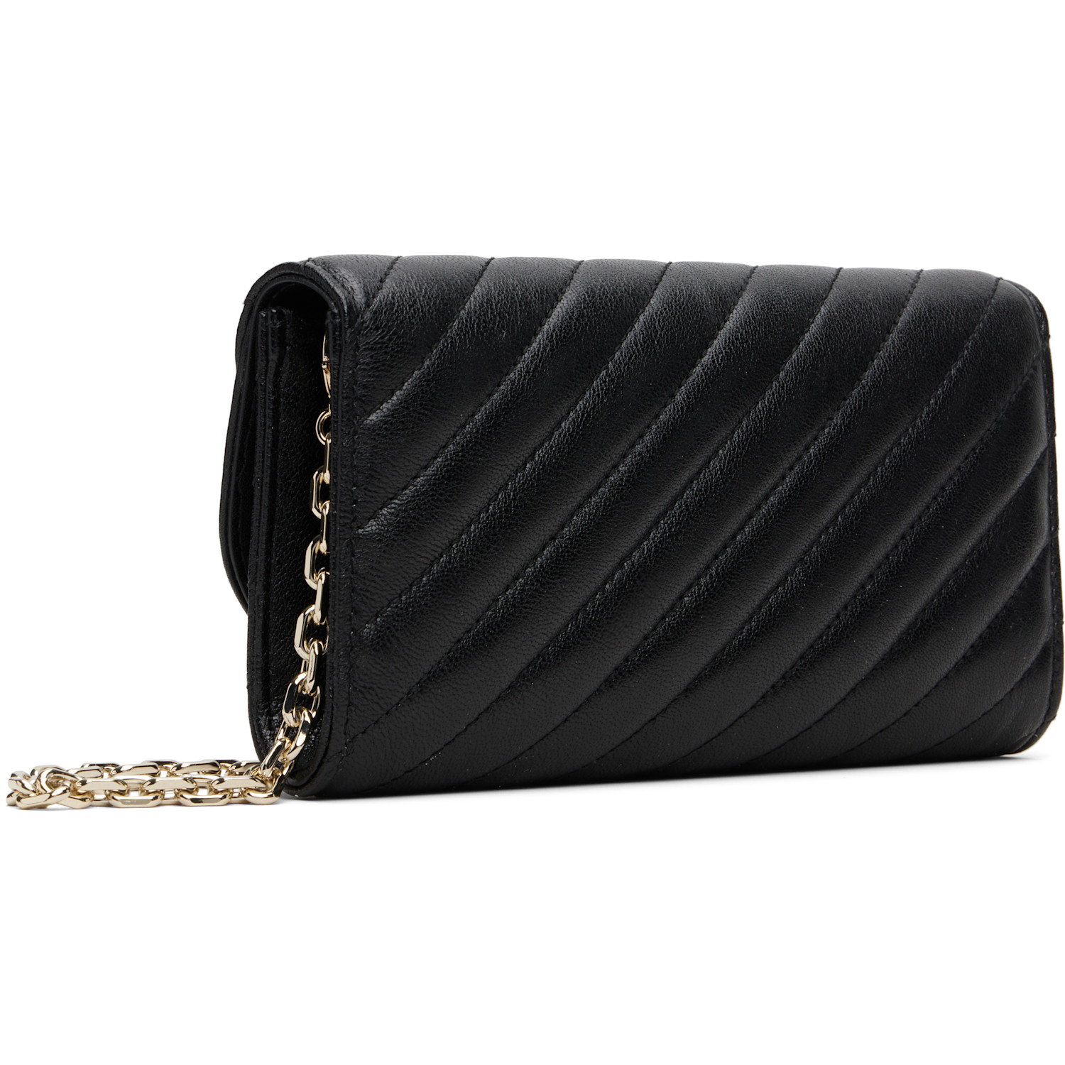  Jimmy Choo Black Curve Chain Wallet Bag 
