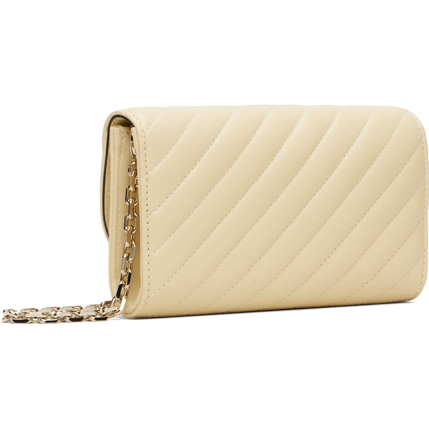  Jimmy Choo Off-white Curve Chain Wallet Bag 