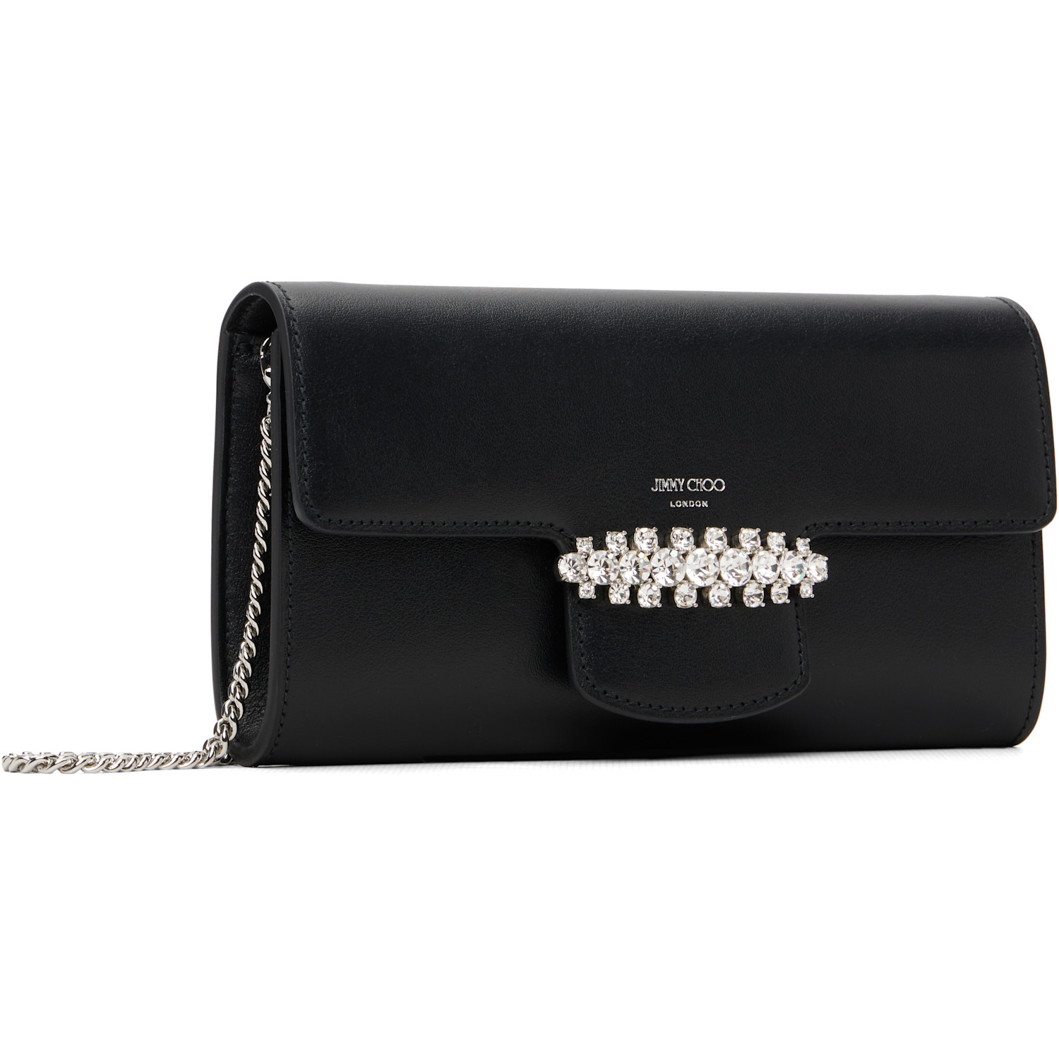  Jimmy Choo Black Bing Wallet Chain Bag 