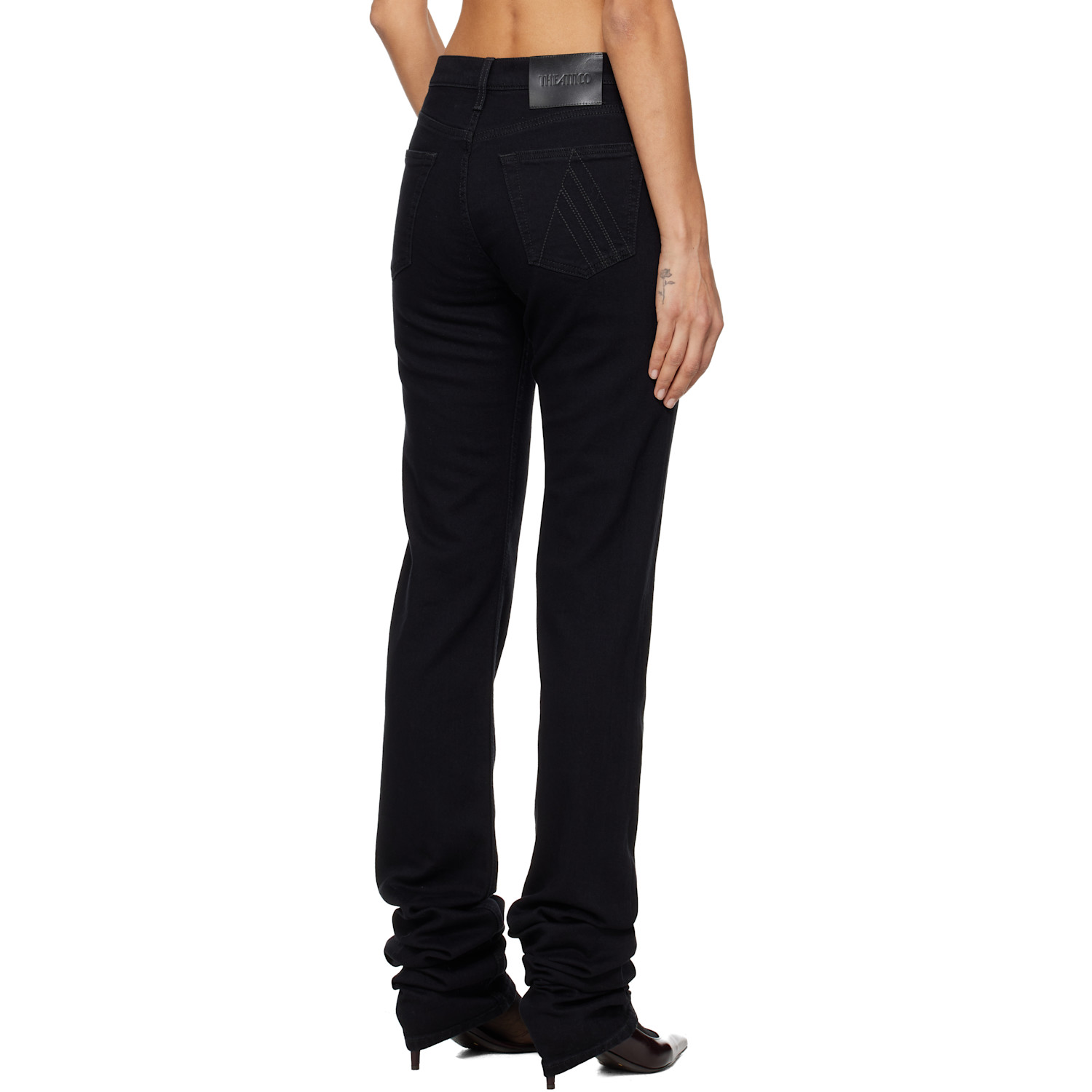  The Attico Black Washed Stretch Jeans 