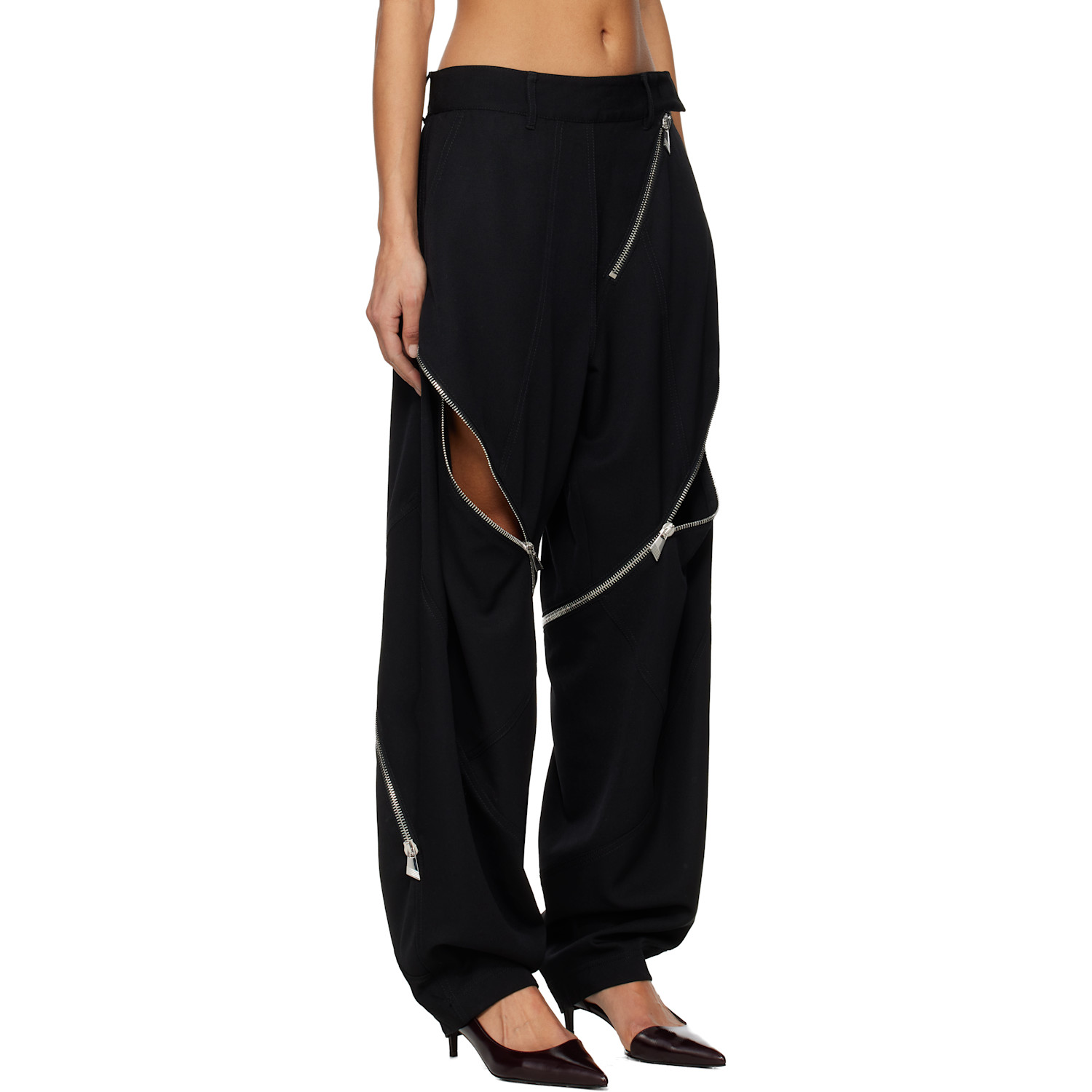  The Attico Black Long Trousers 