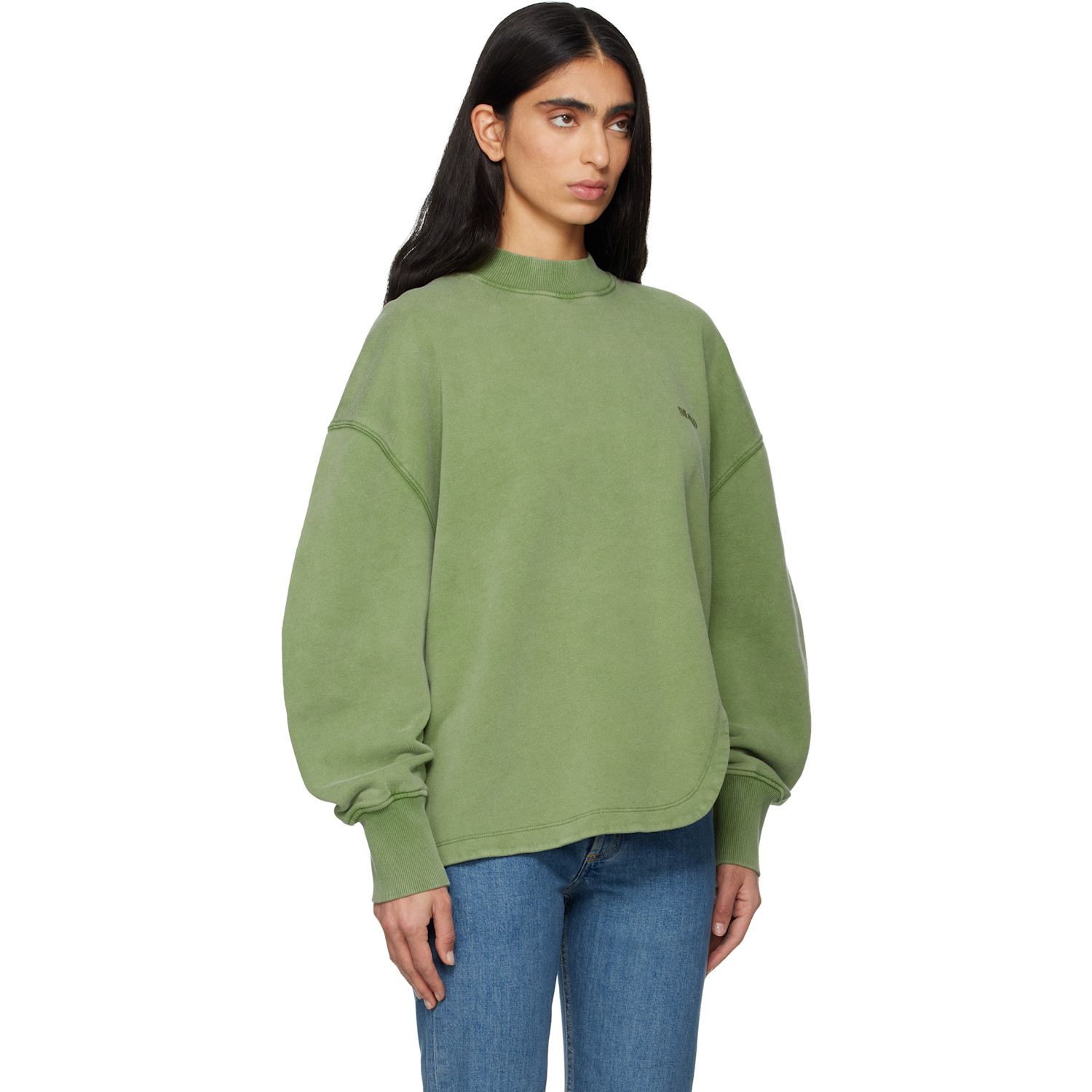  The Attico Green American Fleece Sweatshirt 