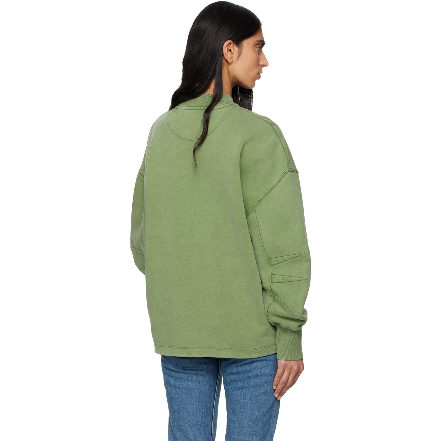 The Attico Green American Fleece Sweatshirt 