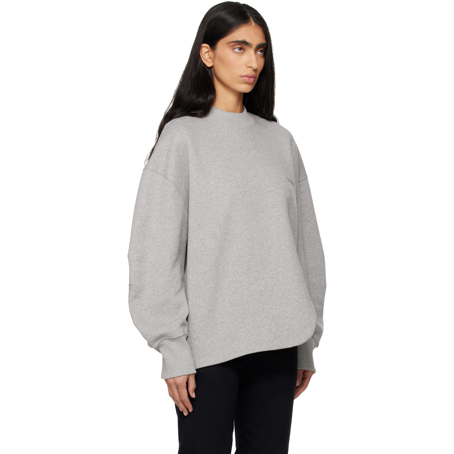  The Attico Gray American Fleece Sweatshirt 