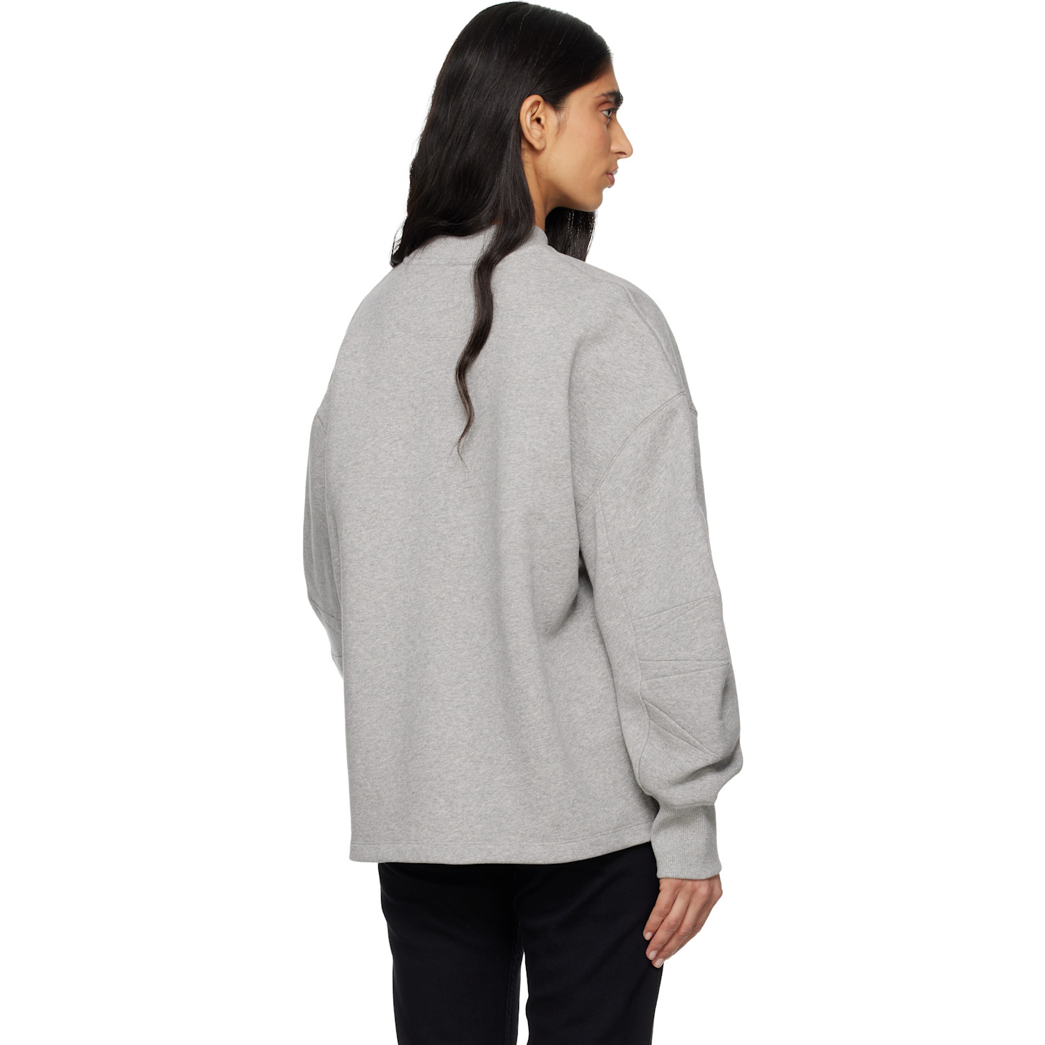  The Attico Gray American Fleece Sweatshirt 