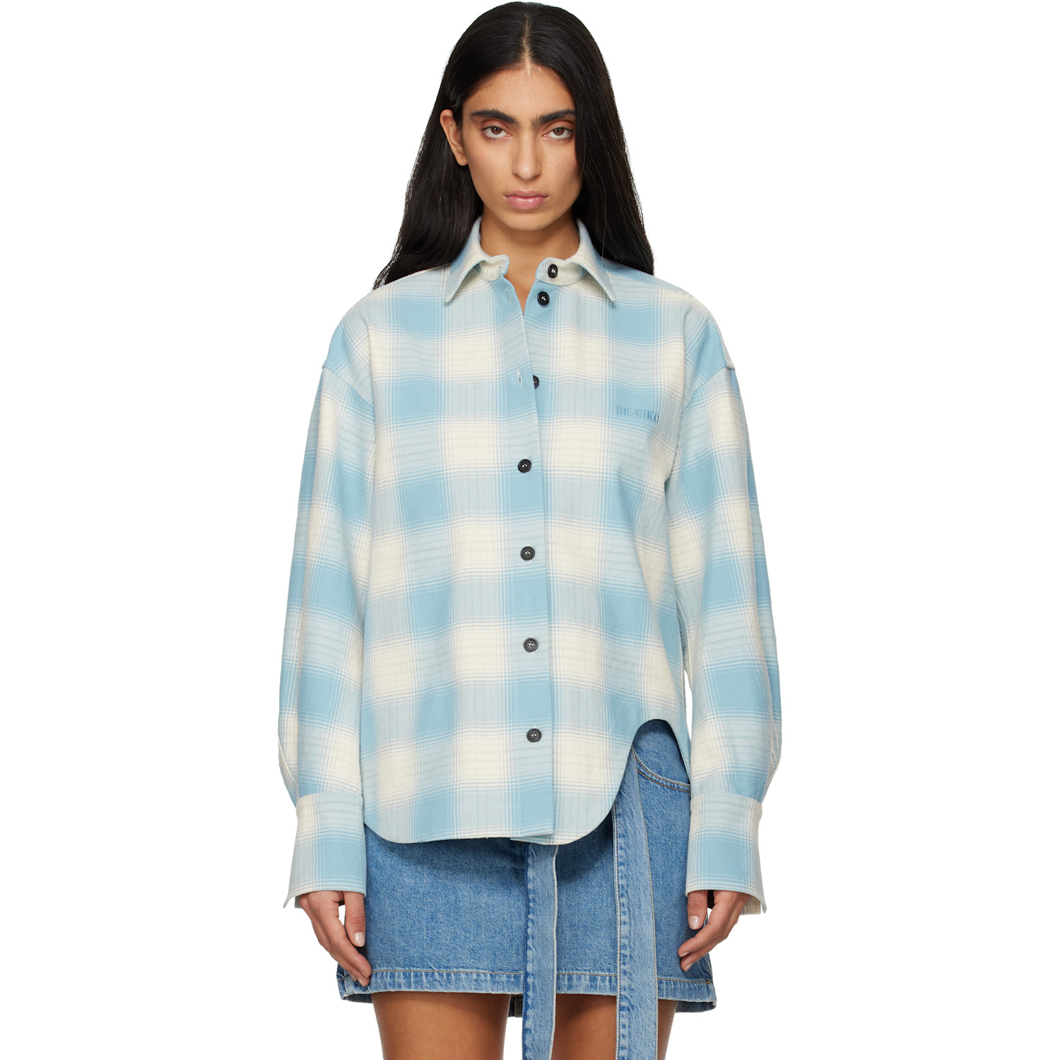 The Attico Blue Eliza Shirt