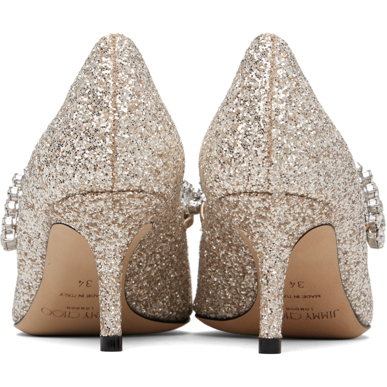  Jimmy Choo Silver Bing Pump 65 Heels 