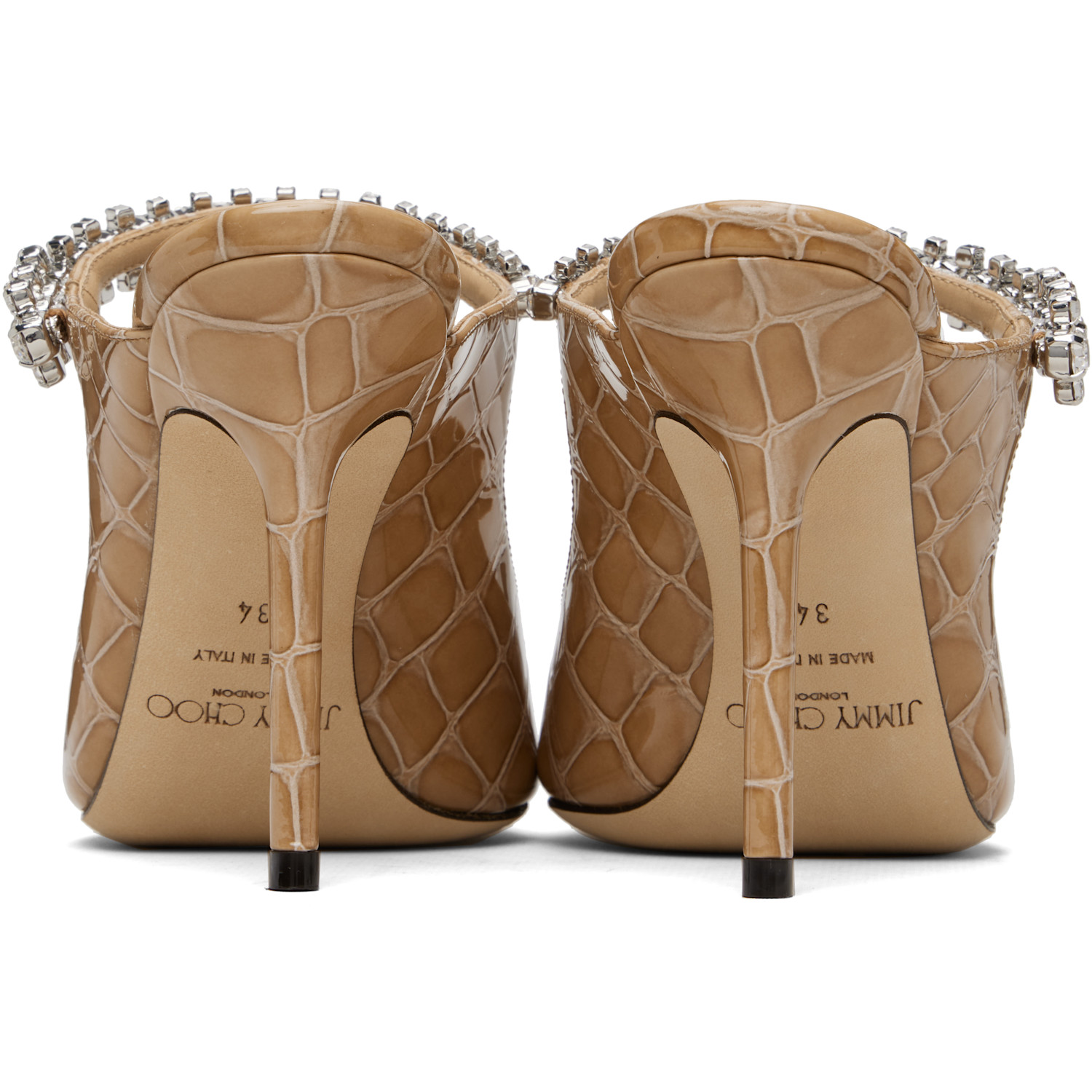  Jimmy Choo Beige Bing 100 Heels 