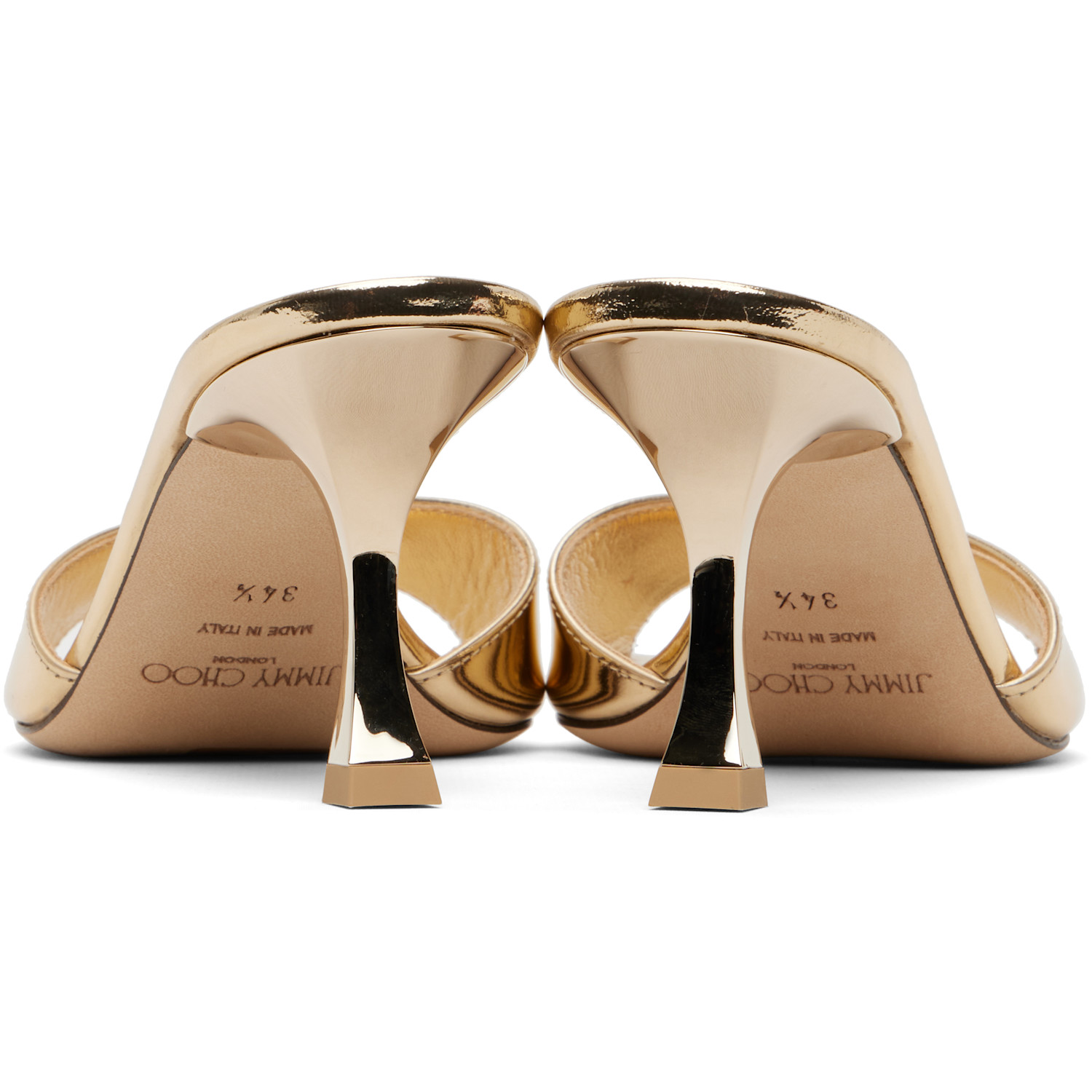  Jimmy Choo Gold Skye 70 Heeled Sandals 