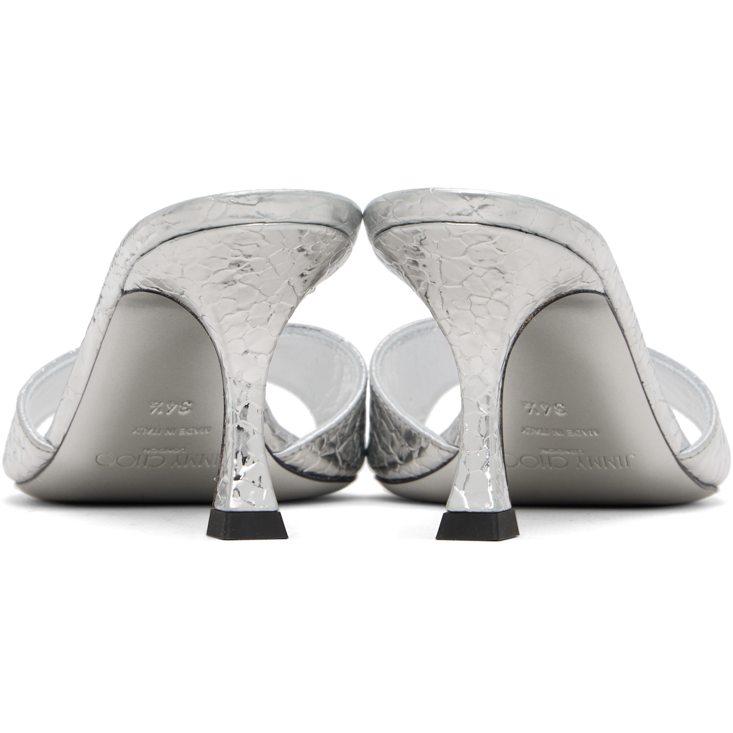  Jimmy Choo Silver Skye 70 Heeled Sandals 
