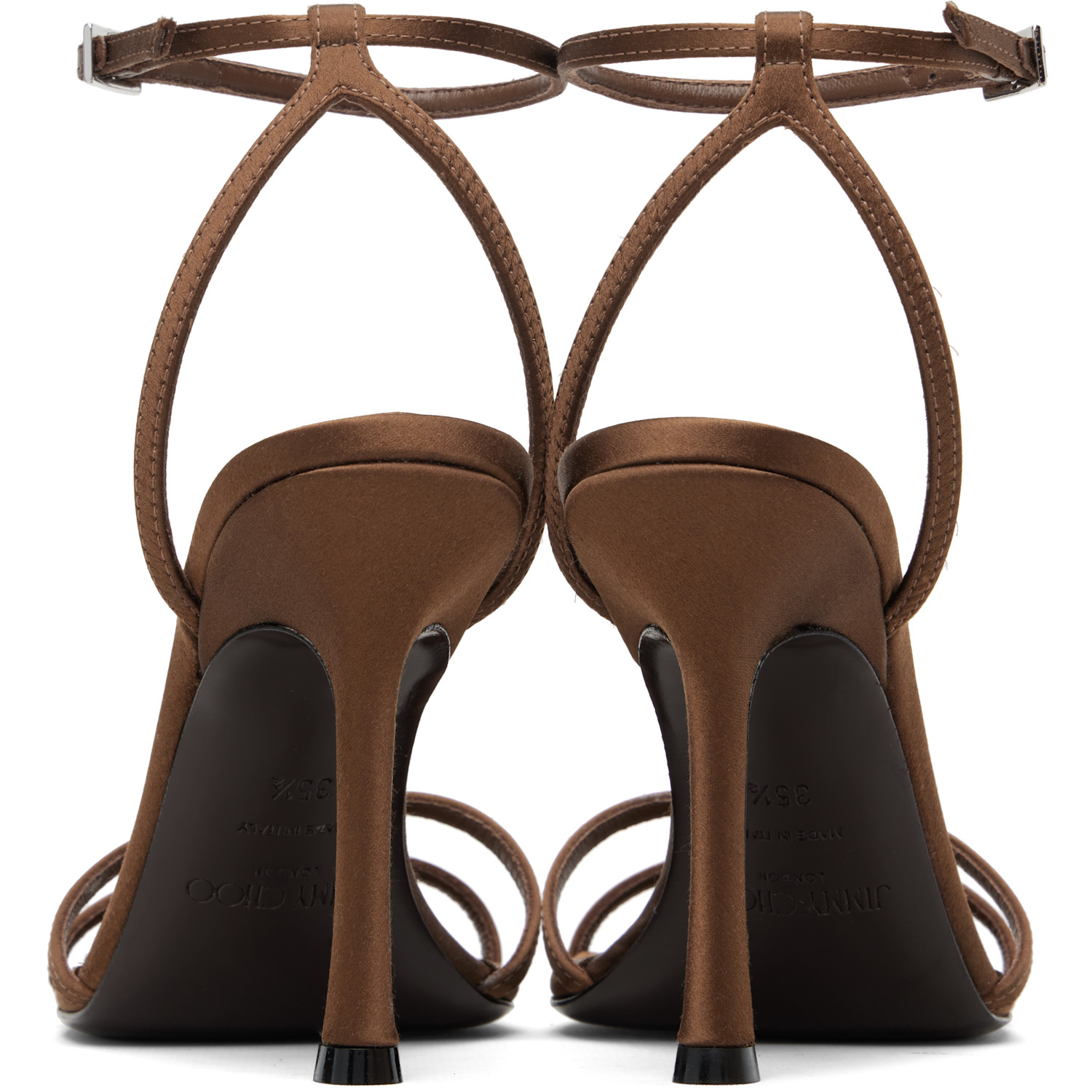  Jimmy Choo Brown 1998 Leo 100 Heeled Sandals 