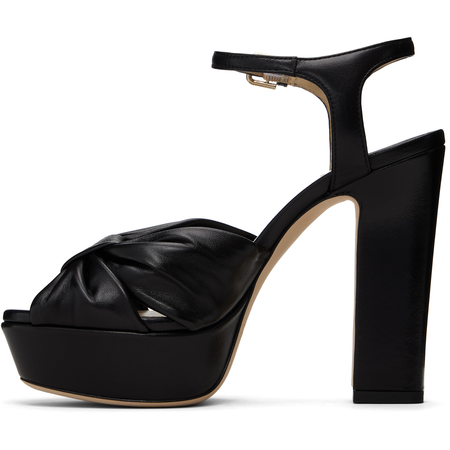  Jimmy Choo Black Heloise 120 Platform Sandals 