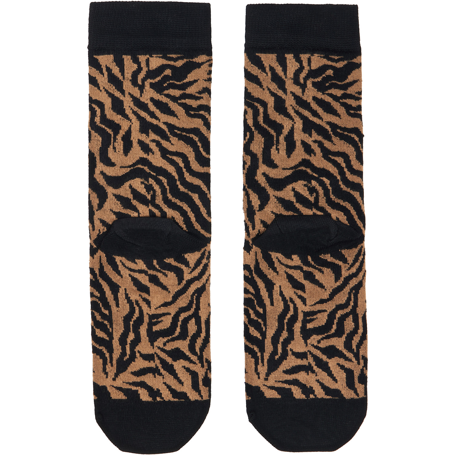 Chopova Lowena Black & Brown Tiger Short Socks 