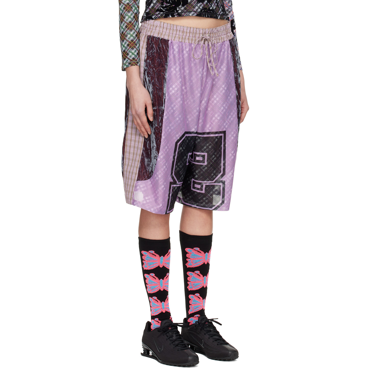  Chopova Lowena Purple Basketball Shorts 