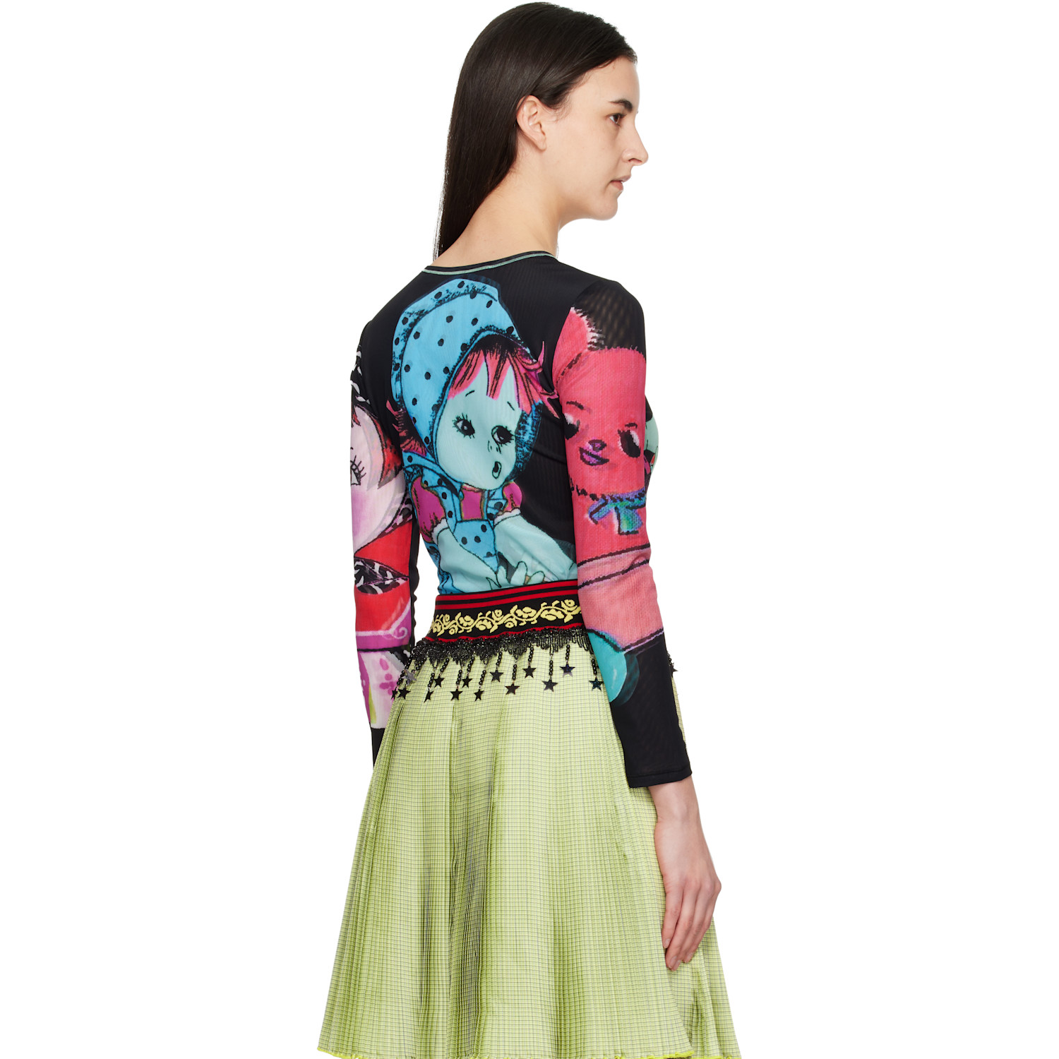  Chopova Lowena Multicolor Sweeties Fitted Mesh Top 