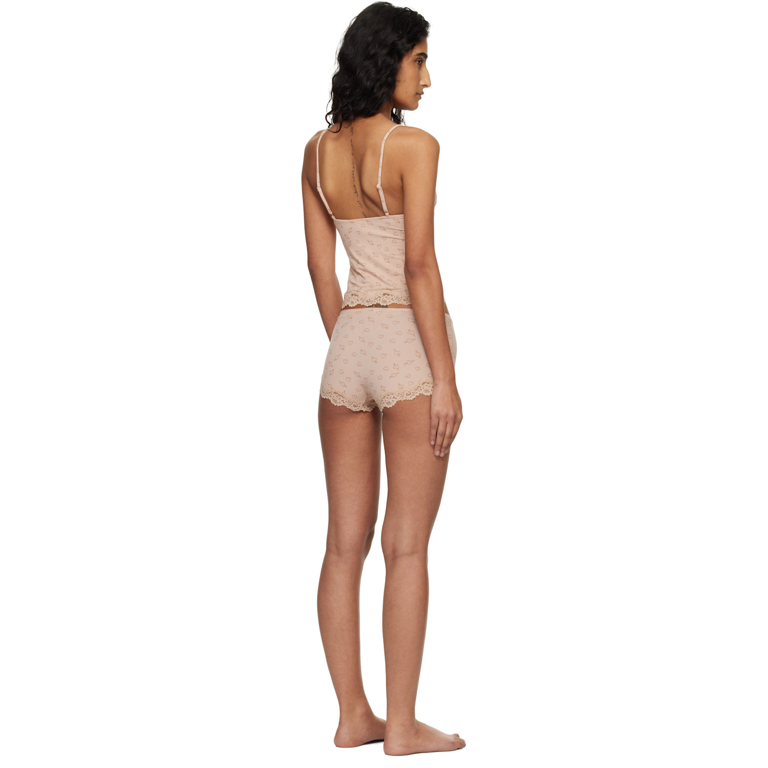  Skims Beige Fits Everybody Camisole & Boy Shorts Set 