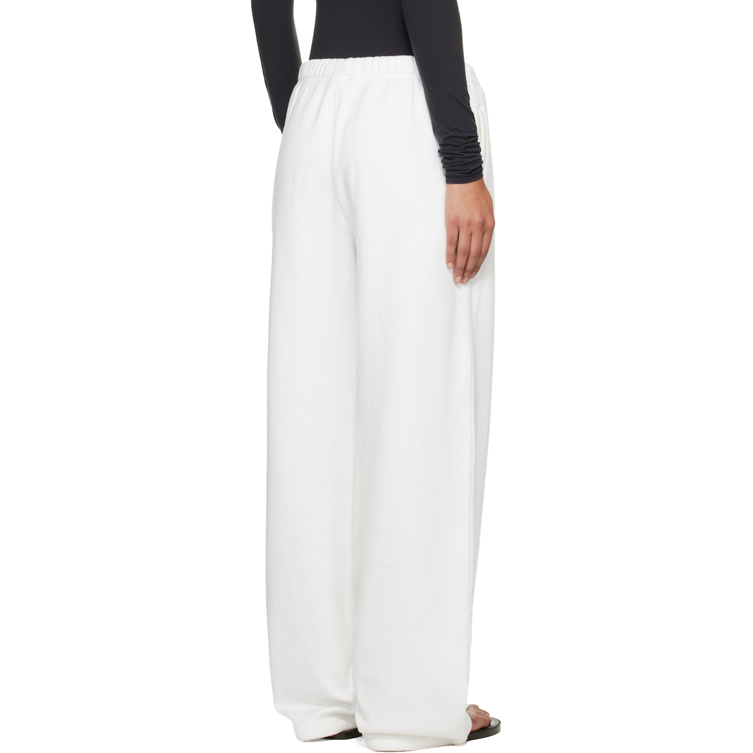  Skims Off-white Cotton Fleece Classic Straight Leg Lounge Pants 