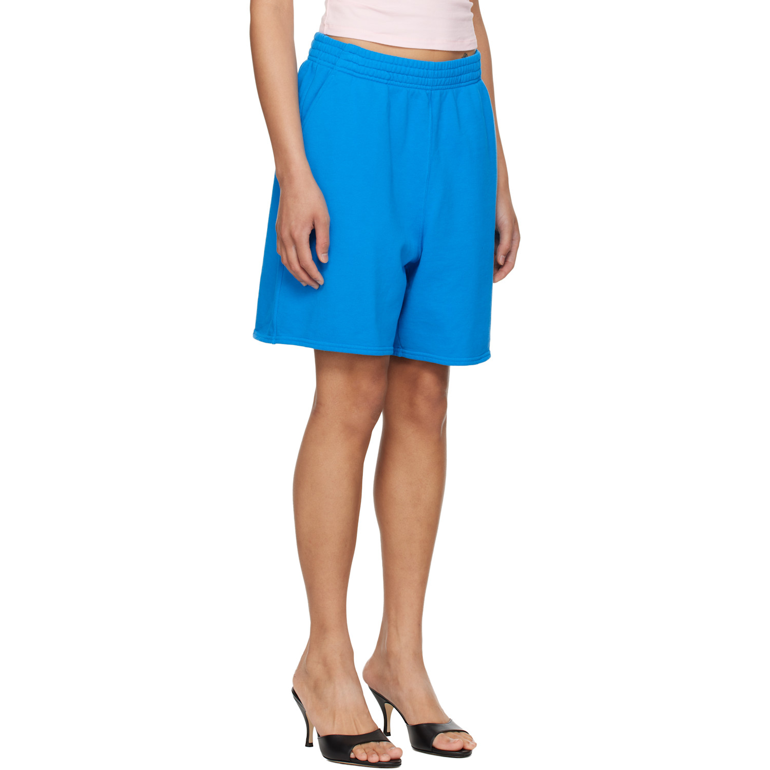  Skims Blue French Terry Long Shorts 