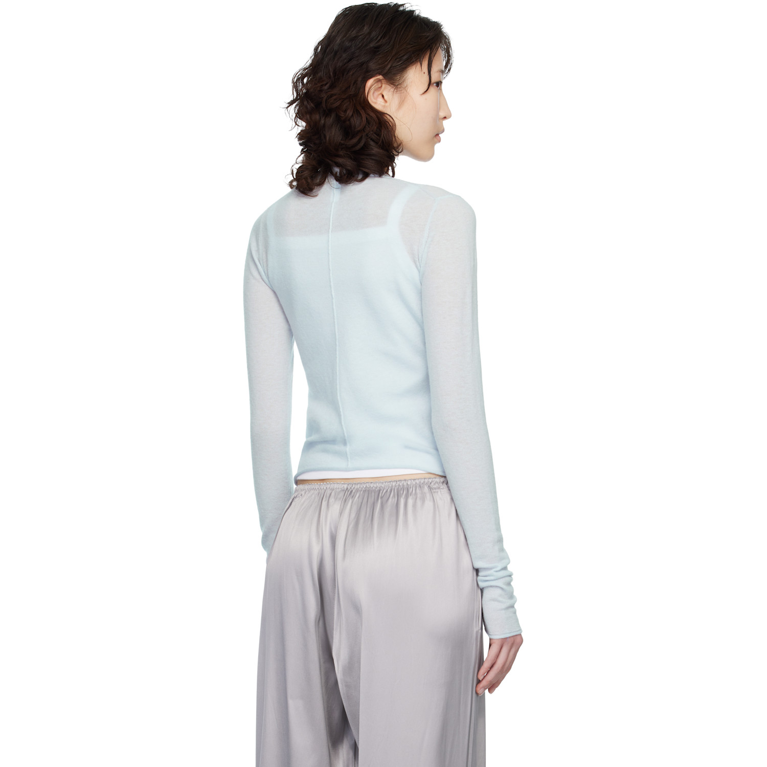  Skims Blue Featherweight Cashmere Cardigan 