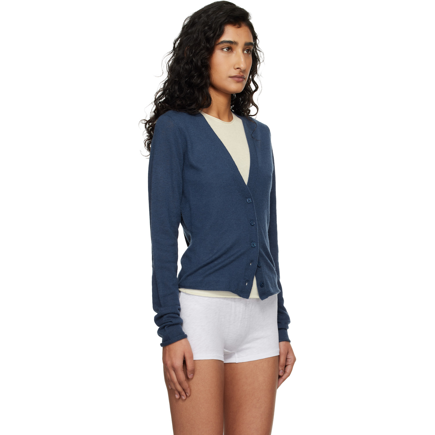  Skims Navy Featherweight Cashmere Cardigan 