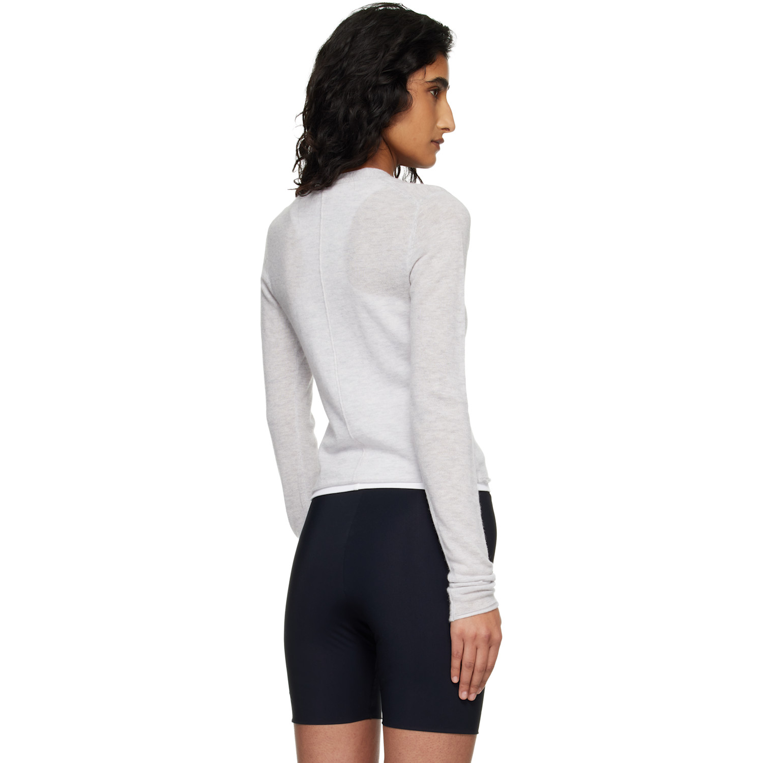  Skims Gray Featherweight Cashmere Cardigan 