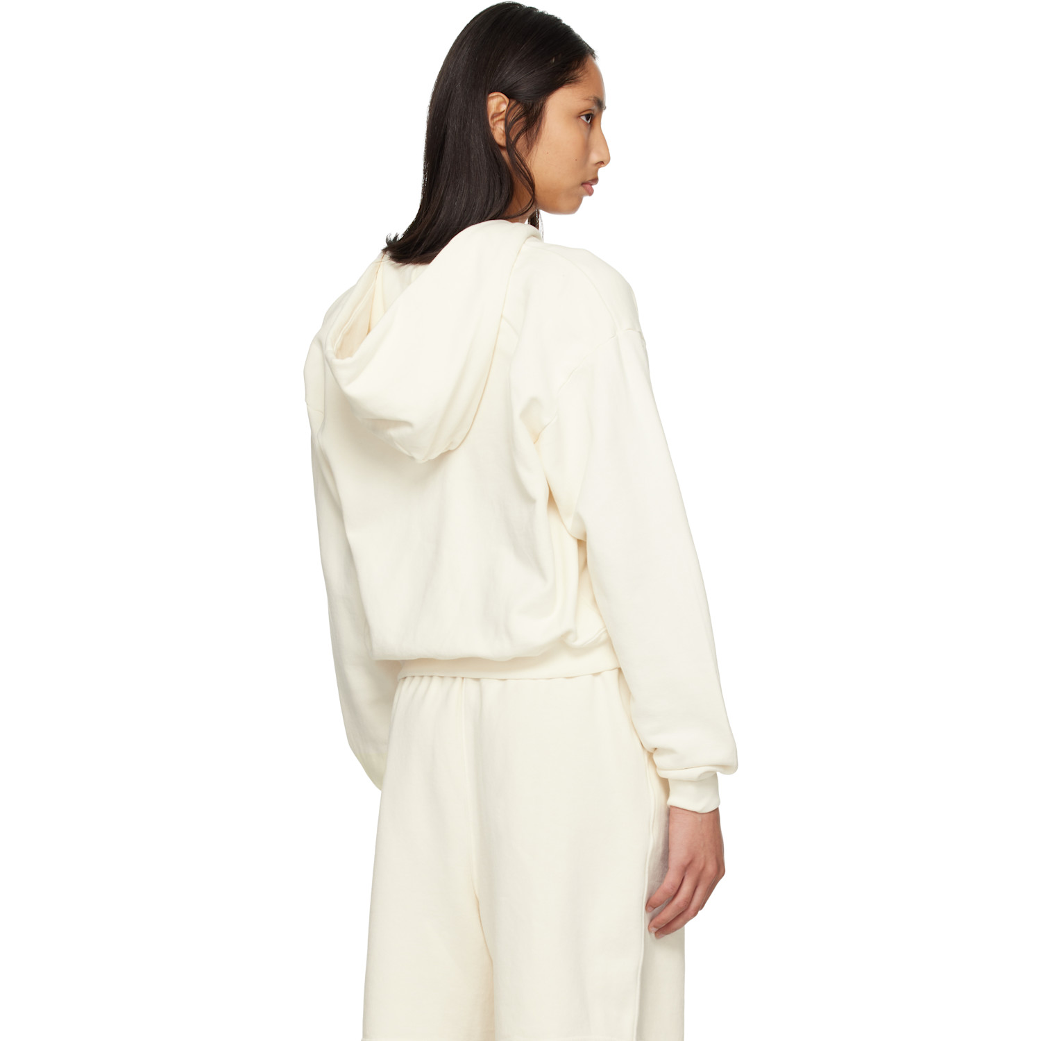  Skims Off-white French Terry Zip Up Hoodie 