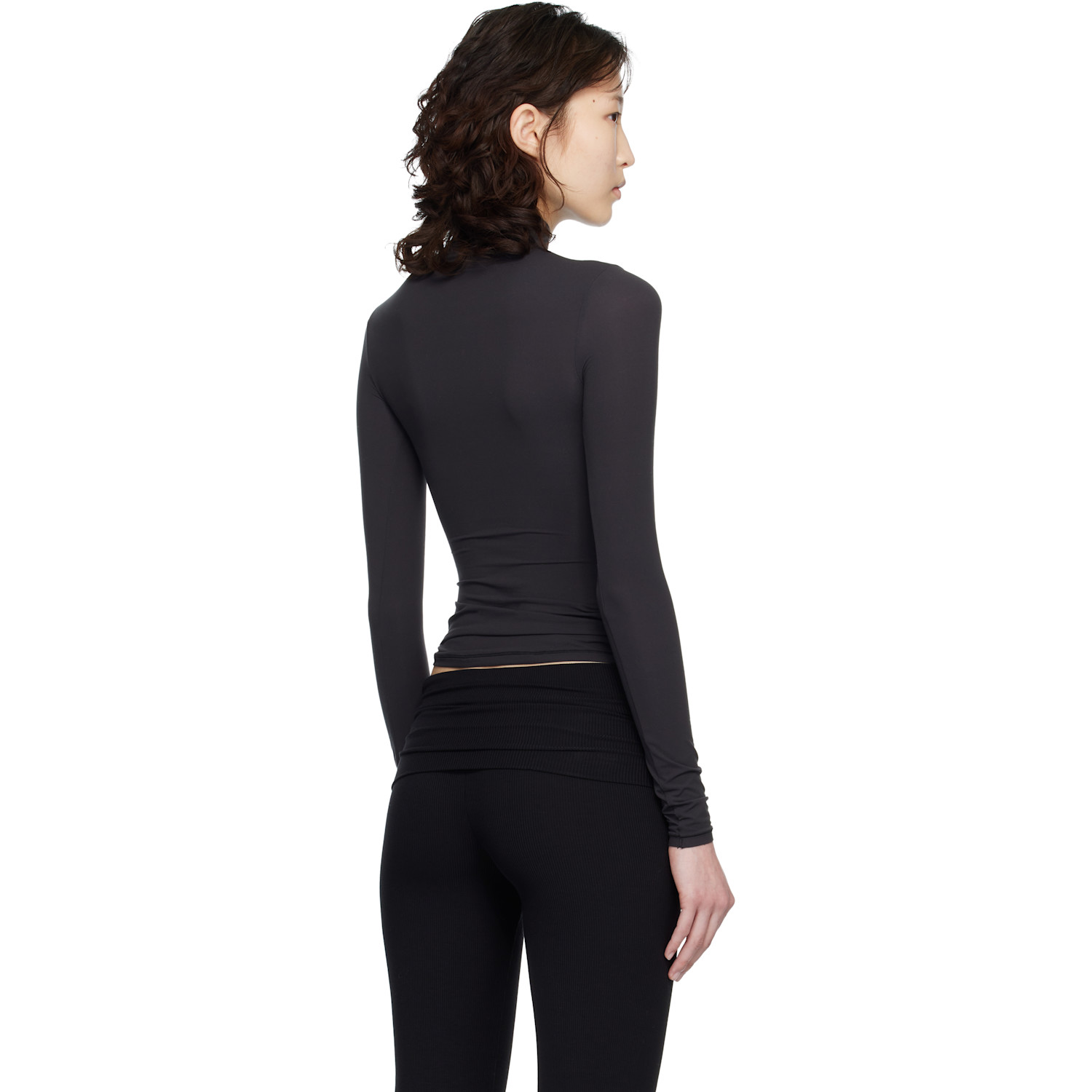  Skims Black Fits Everybody Turtleneck Top 