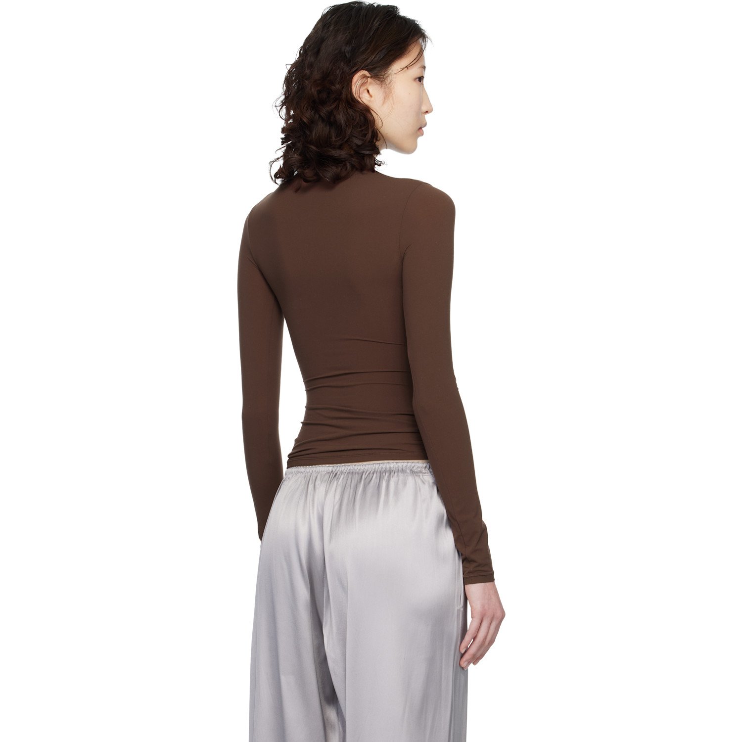  Skims Brown Fits Everybody Turtleneck Top 