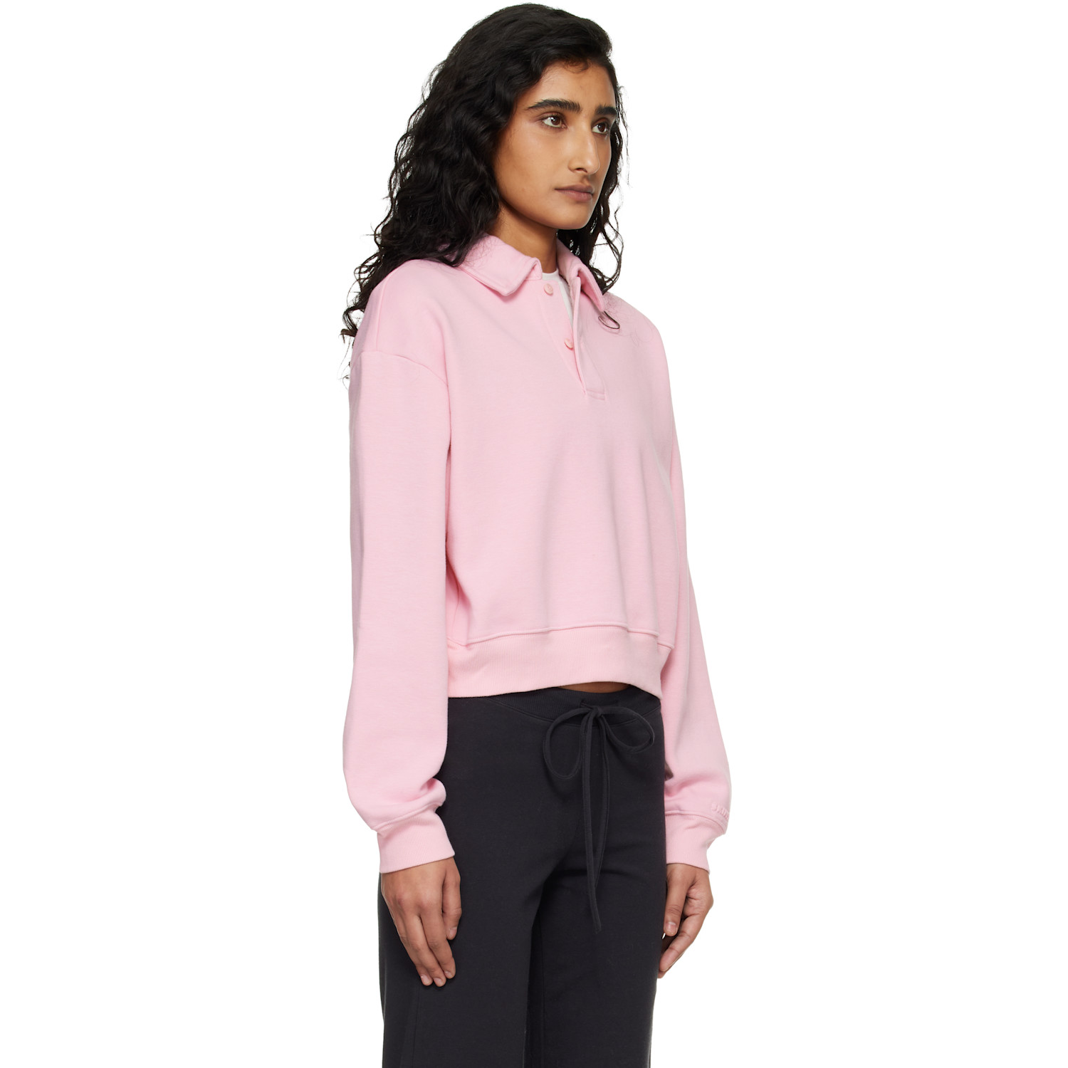  Skims Pink Cotton Fleece Polo 