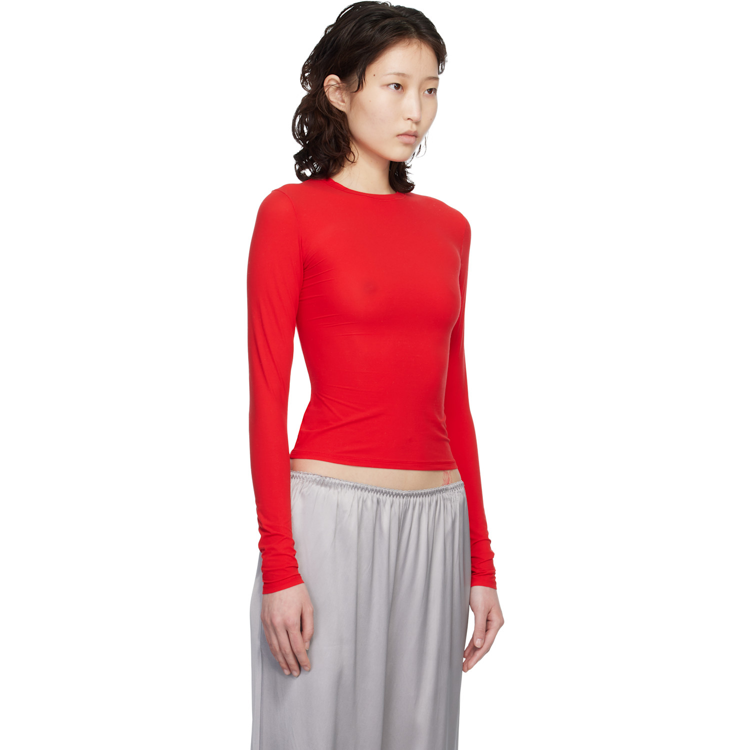  Skims Red Fits Everybody Long Sleeve T-shirt 