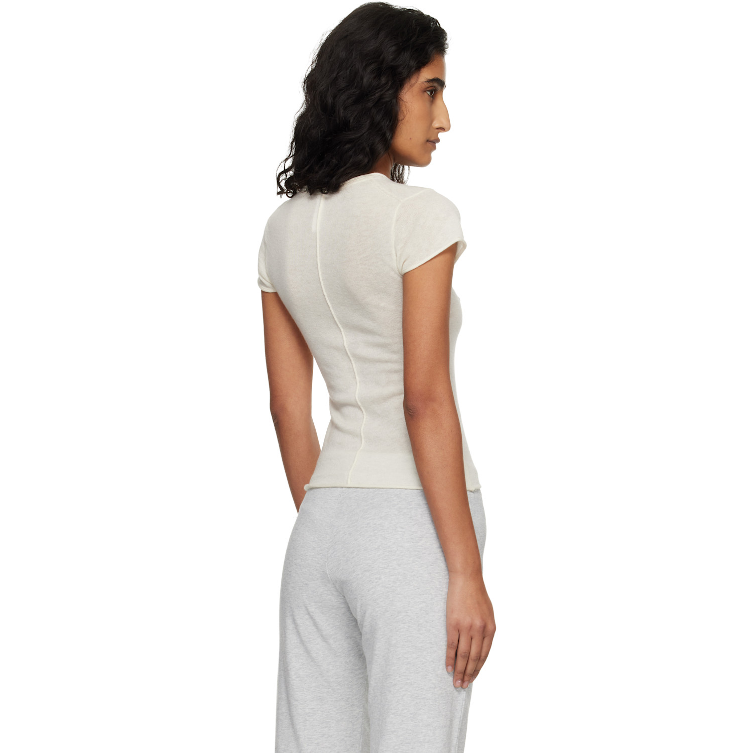  Skims Off-white Featherweight Cashmere Tee 