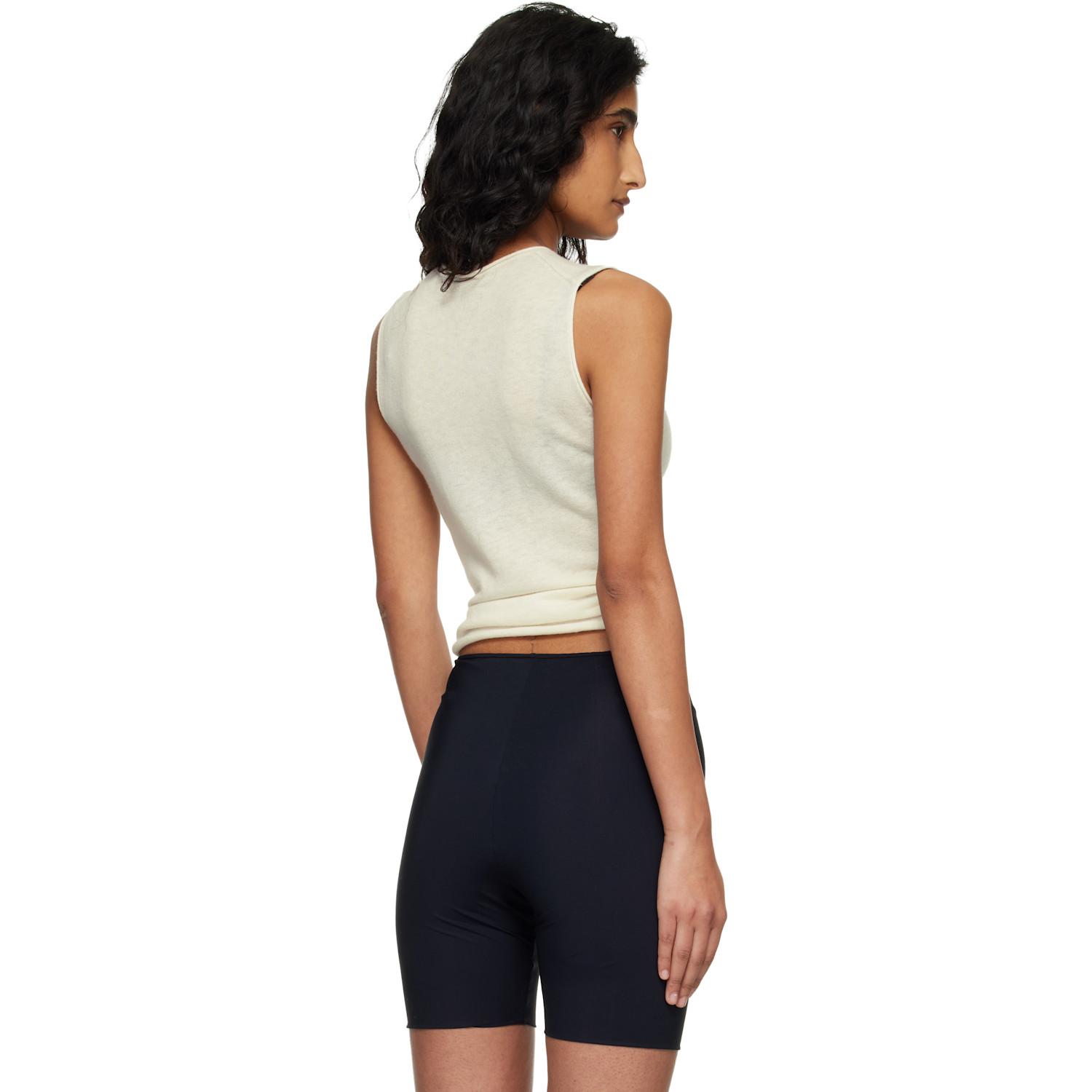  Skims Off-white Featherweight Cashmere Sleeveless Top 