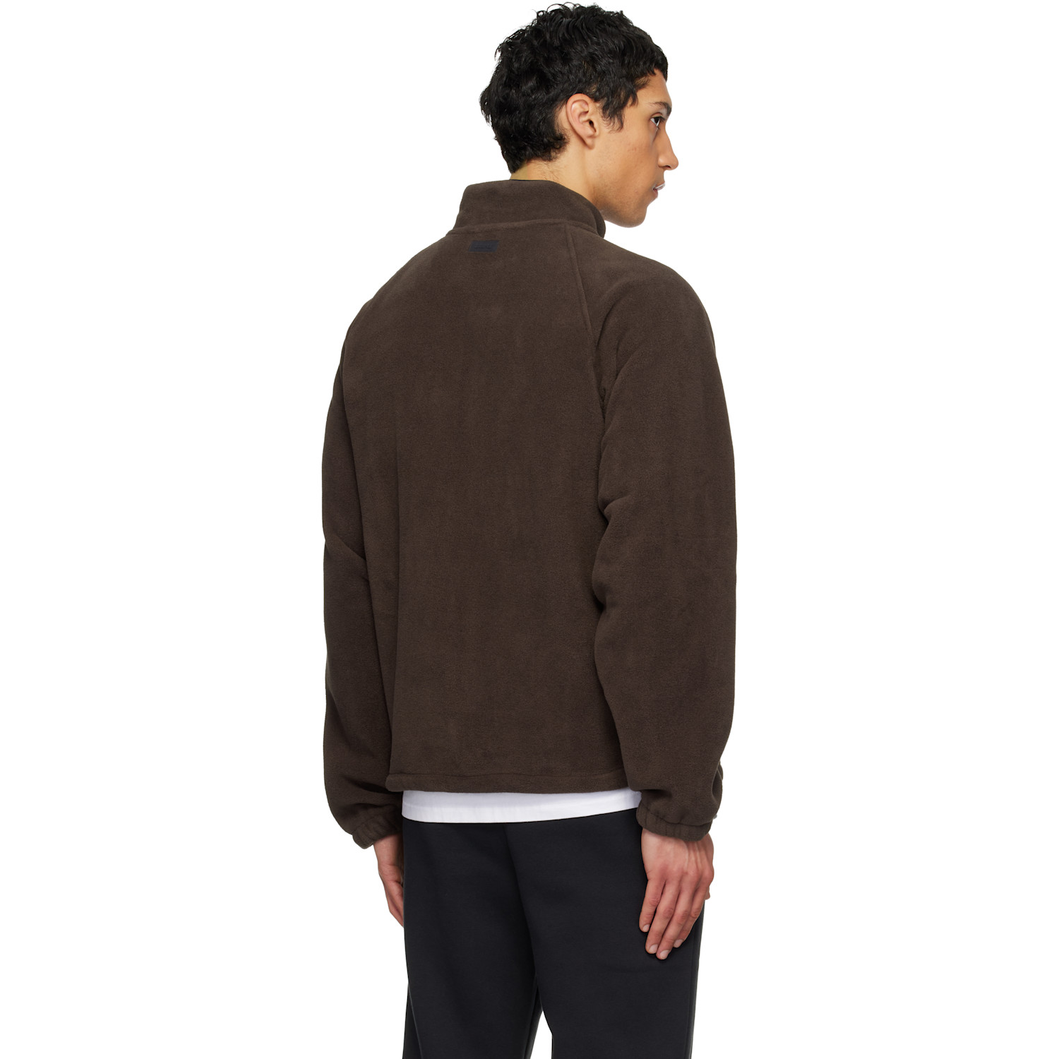  Skims Brown Arctic Fleece Relaxed Zip Up Jacket 