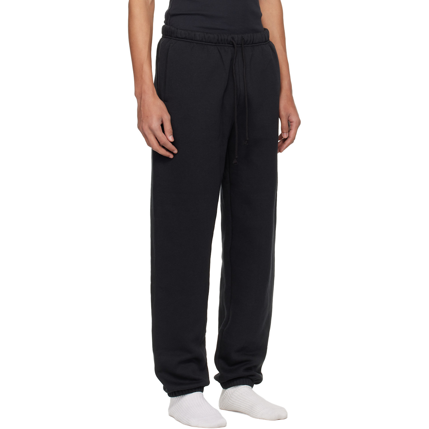 Skims Black Fleece Lounge Relaxed Sweatpants 