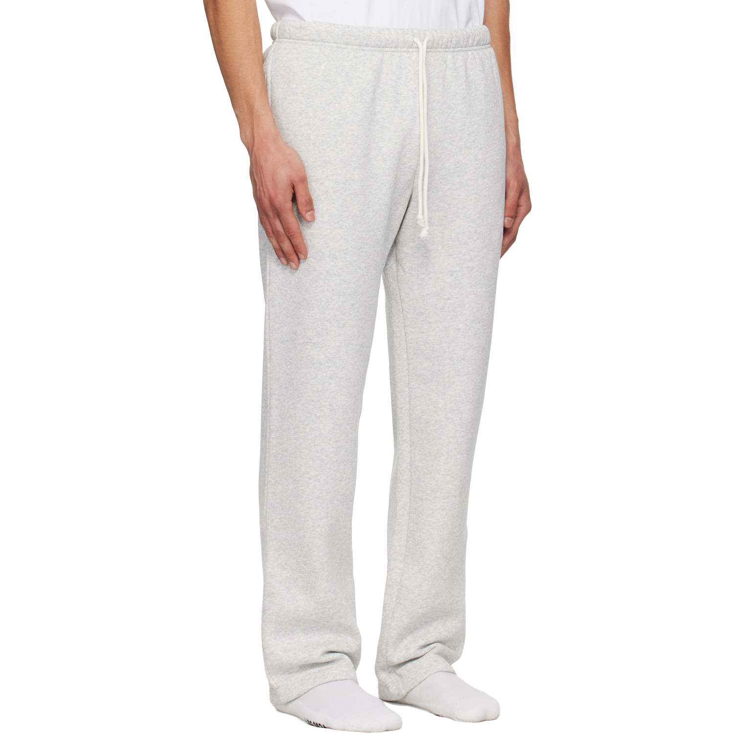  Skims Gray Fleece Lounge Classic Straight-leg Sweatpants 