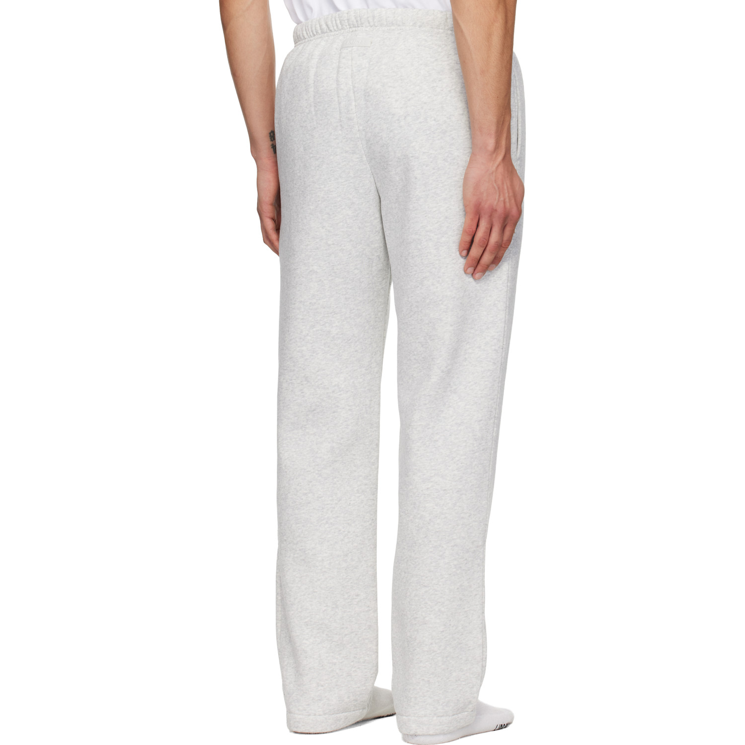  Skims Gray Fleece Lounge Classic Straight-leg Sweatpants 